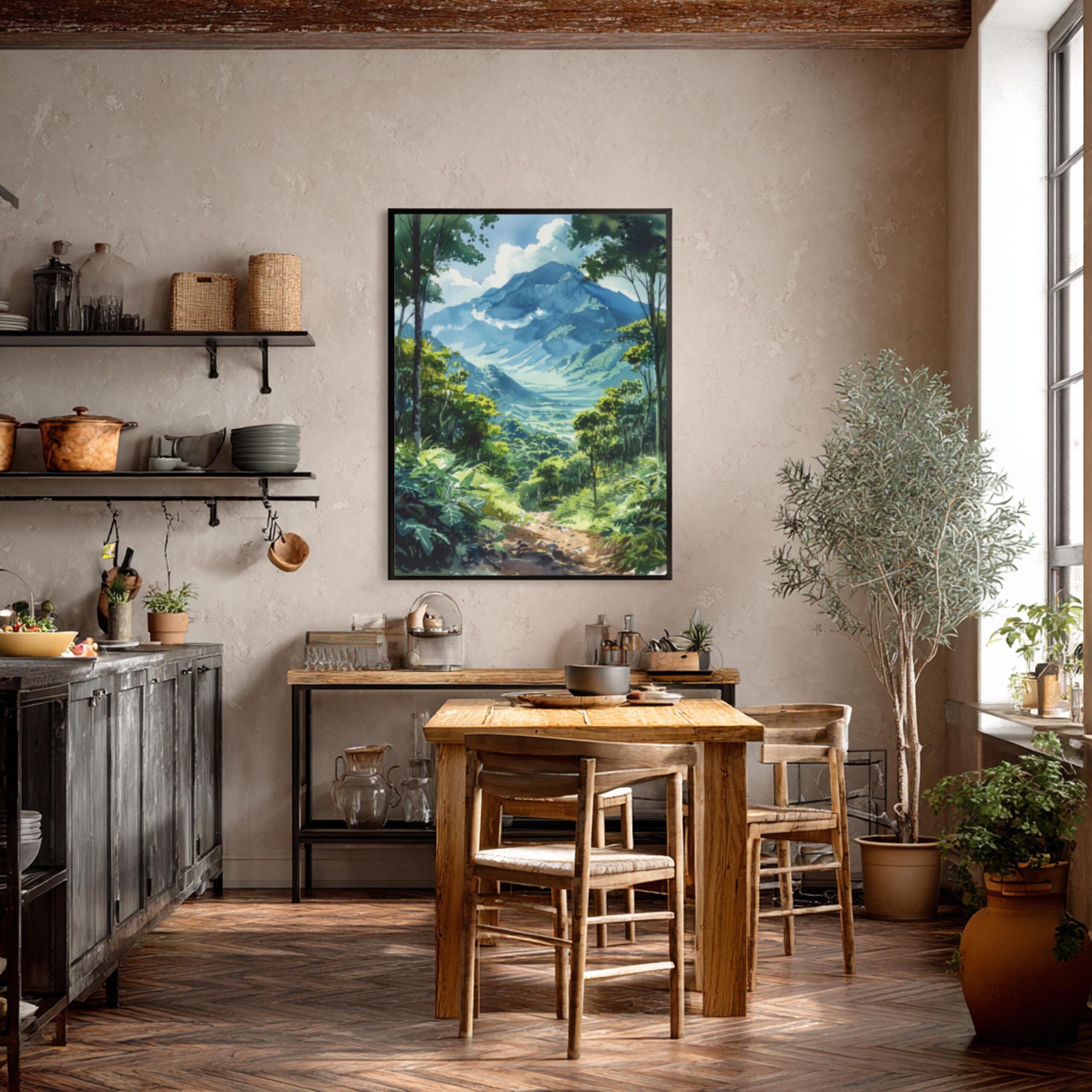 Guatemala Central American Watercolor Print: Travel Art Poster. Immerse yourself in the beauty of Guatemala, Central America, with our meticulously crafted borderless wall art poster print. This watercolor illustration captures the essence of this iconic Central American destination country, allowing you to relive cherished vacation travel memories. Perfect for home or office décor, or as a gift to an art lover. This beautiful high-resolution print is available as an unframed or framed print