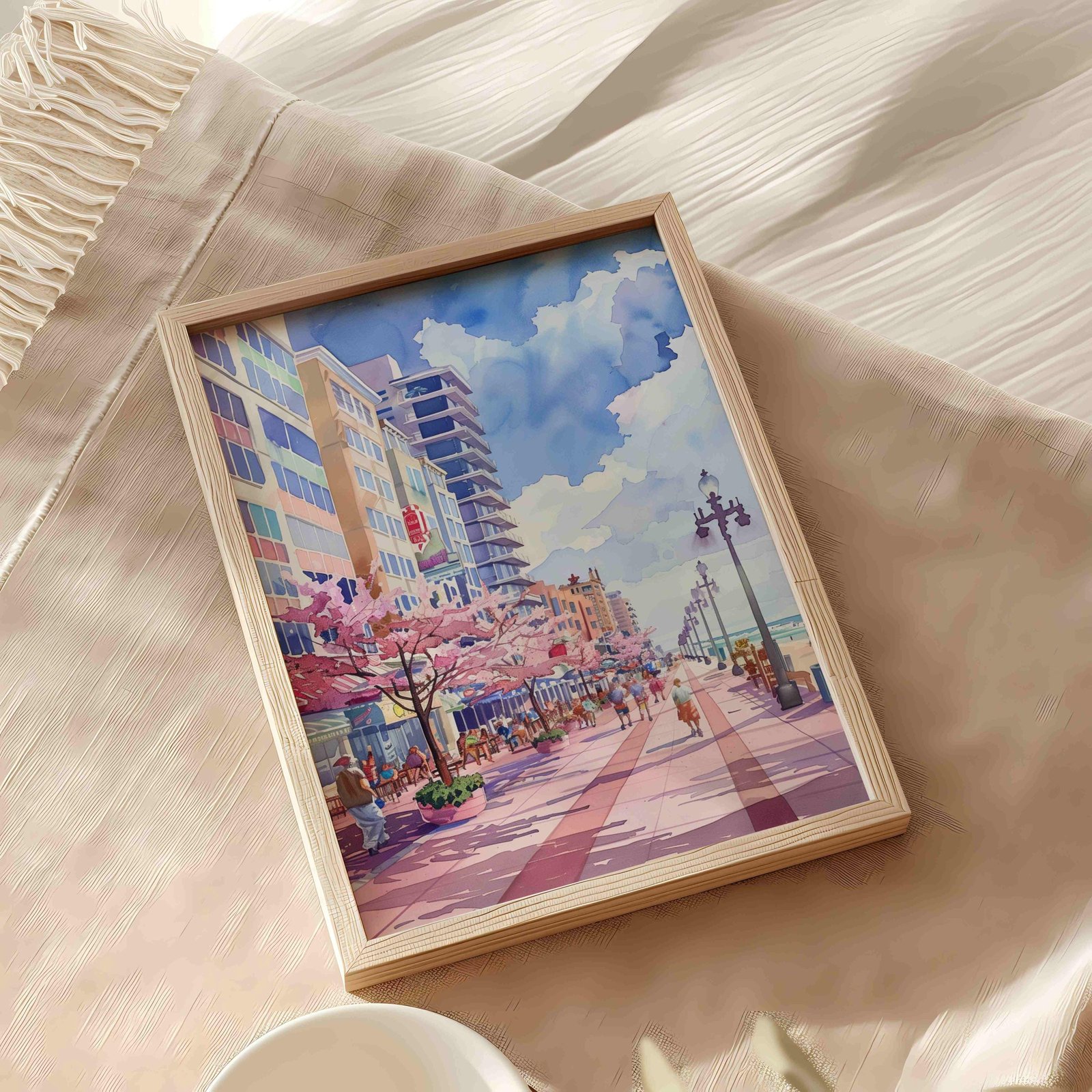 Ocean City Maryland USA Watercolor Print: American Travel Art Poster - Image 10