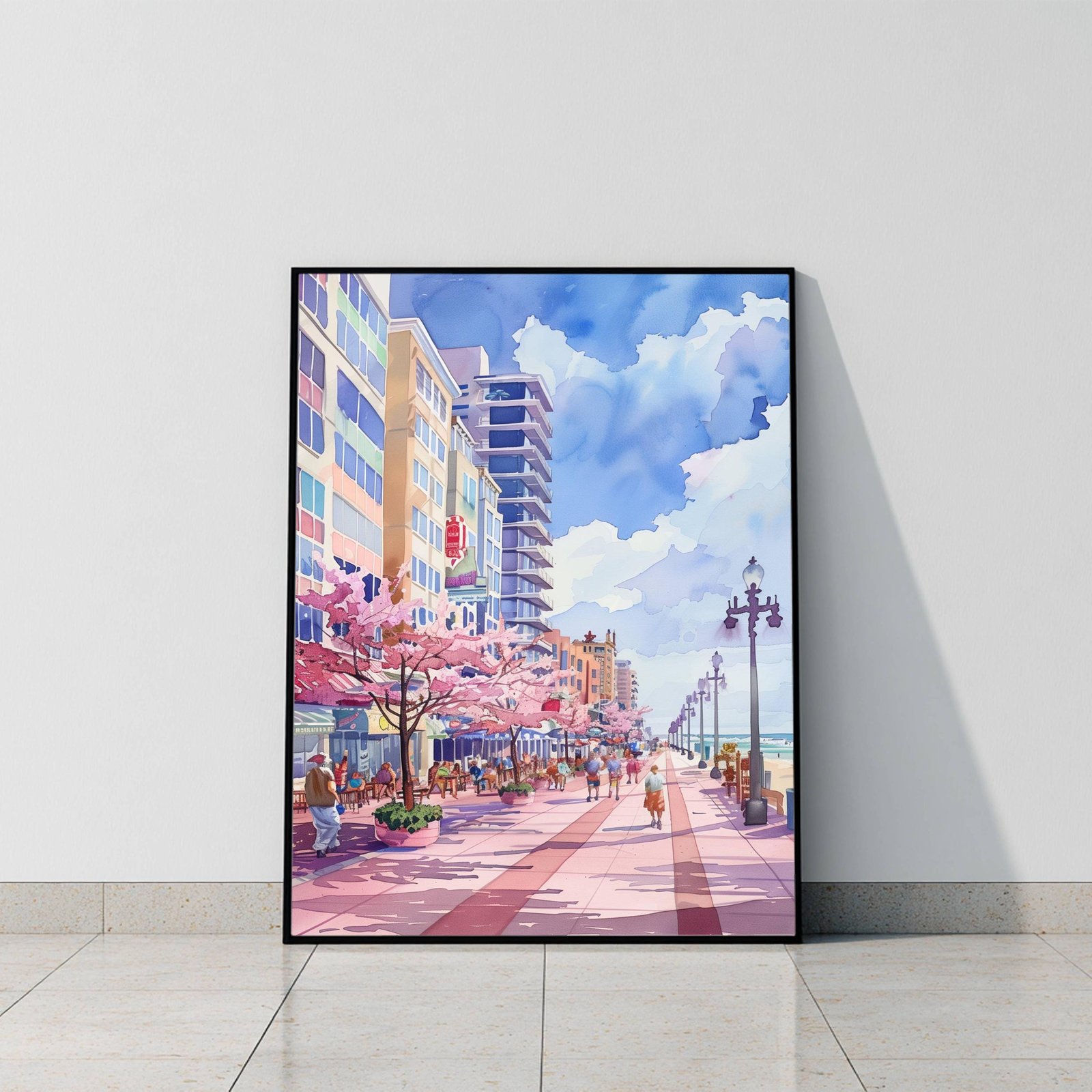 Ocean City Maryland USA Watercolor Print: American Travel Art Poster - Image 5