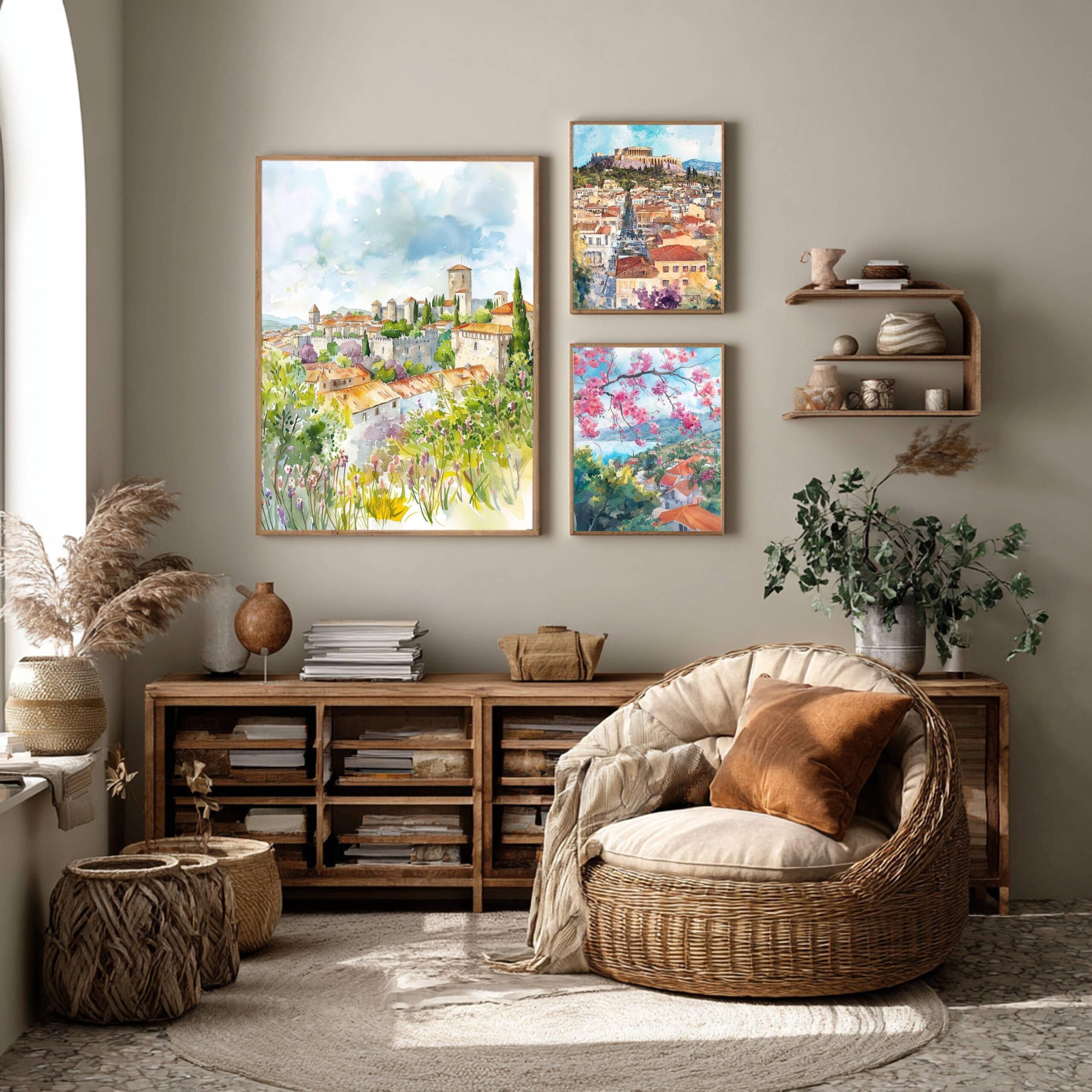 Carcassonne France Watercolor Print: European Travel Art Poster - Image 2