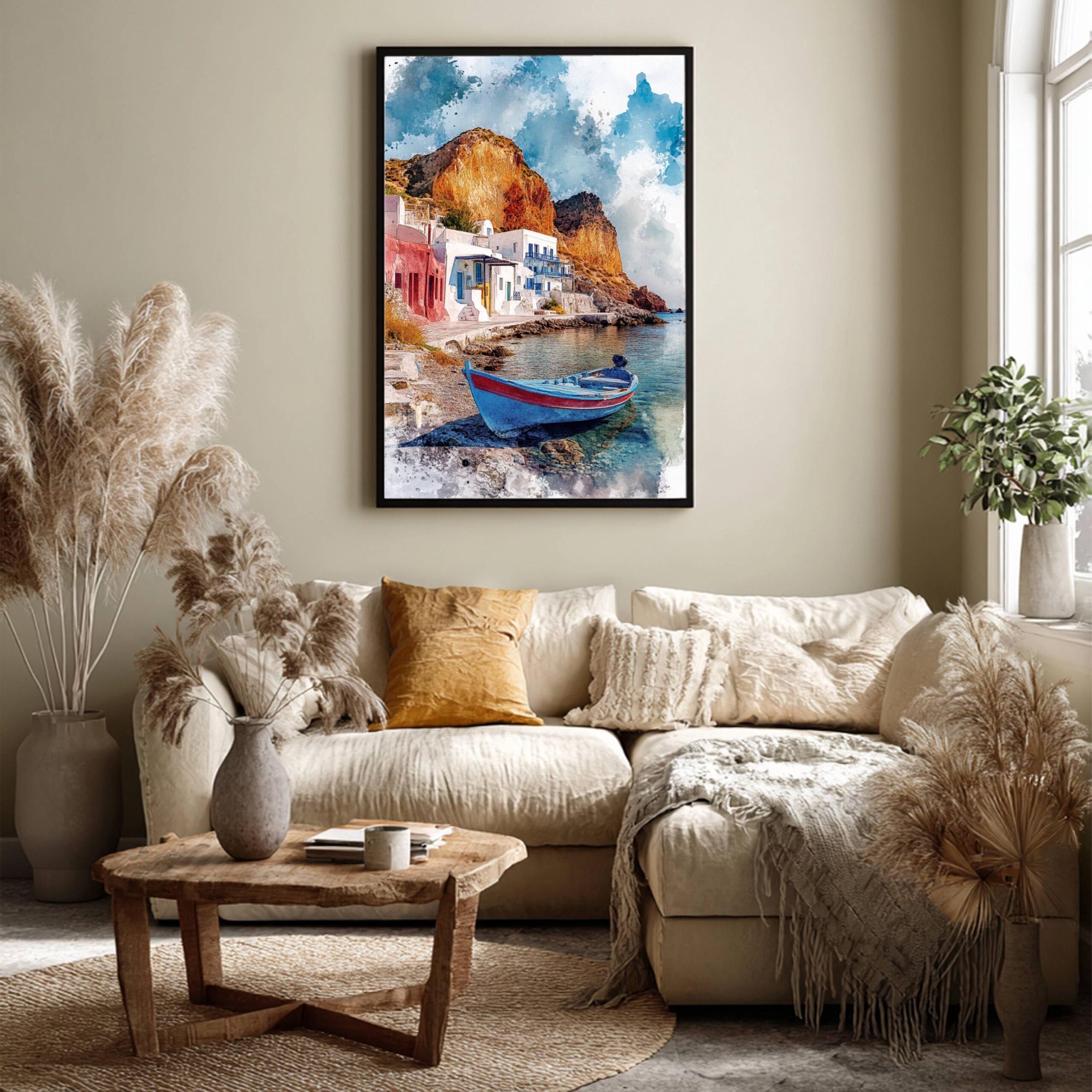 Milos Island Greece Watercolor: Travel Art Poster - Image 7