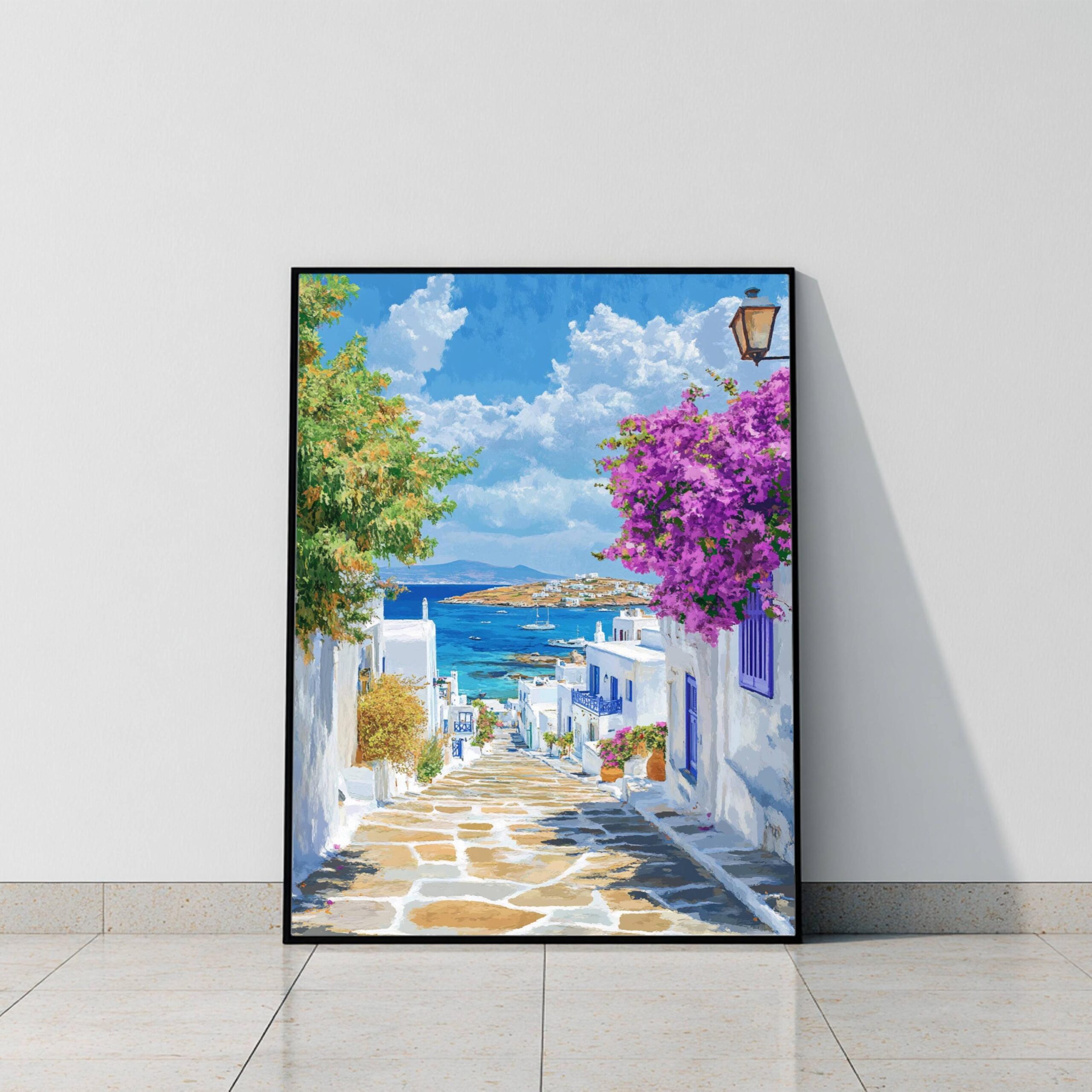Mykonos Island Greece Watercolor: Greek Travel Art Poster - Image 8