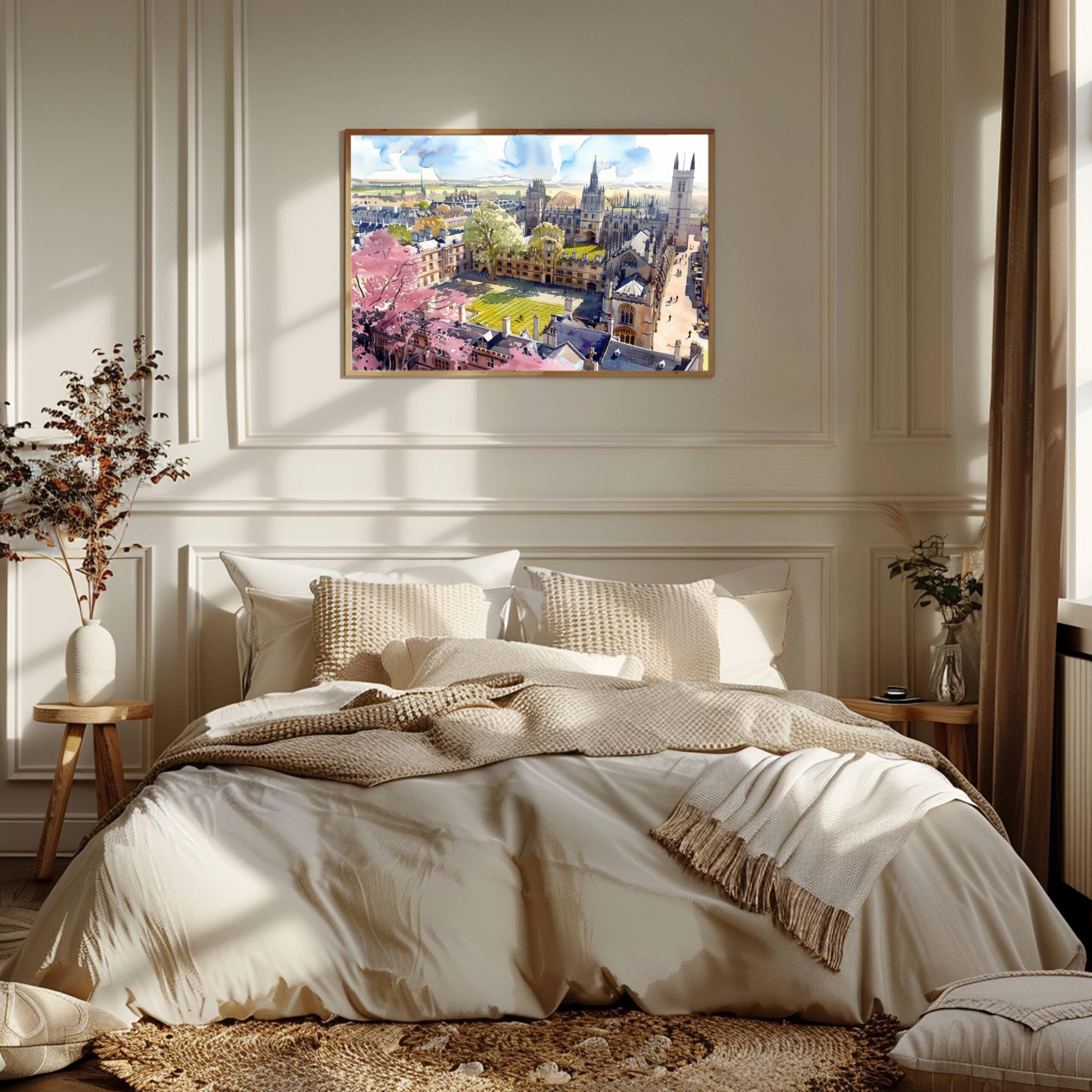 Cambridge University England Watercolor Print: UK Travel Art Poster - Image 7