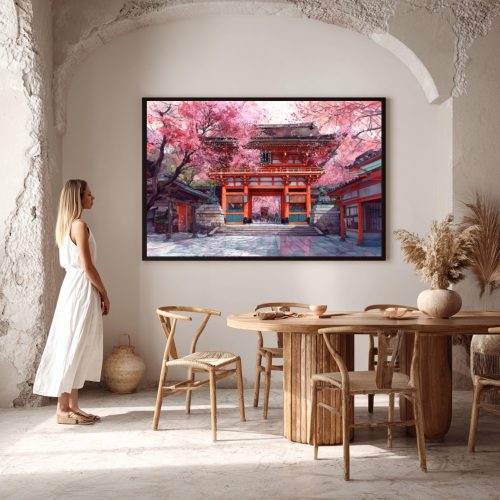 Fushimi Inari Romon Gate Japan Asia Watercolor Print: Japanese Travel Art Poster - Image 2