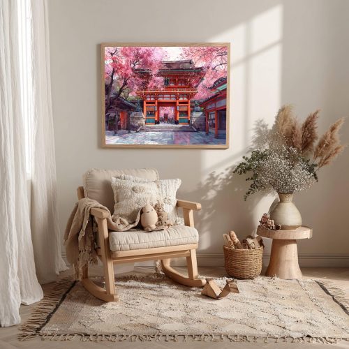 Fushimi Inari Romon Gate Japan Asia Watercolor Print: Japanese Travel Art Poster - Image 3