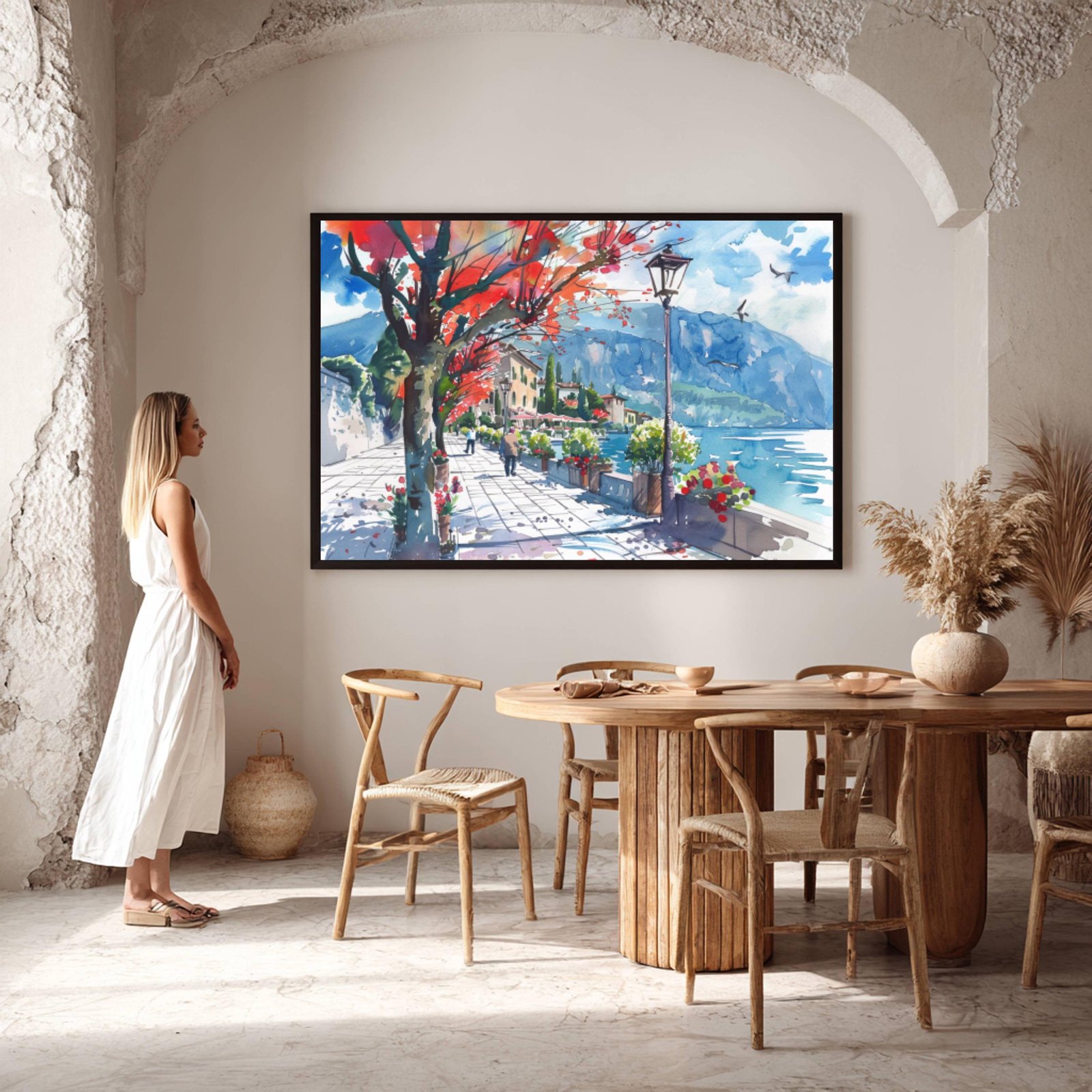 Lake Garda Italy Watercolor Print: Europe Travel Art Poster - Image 6