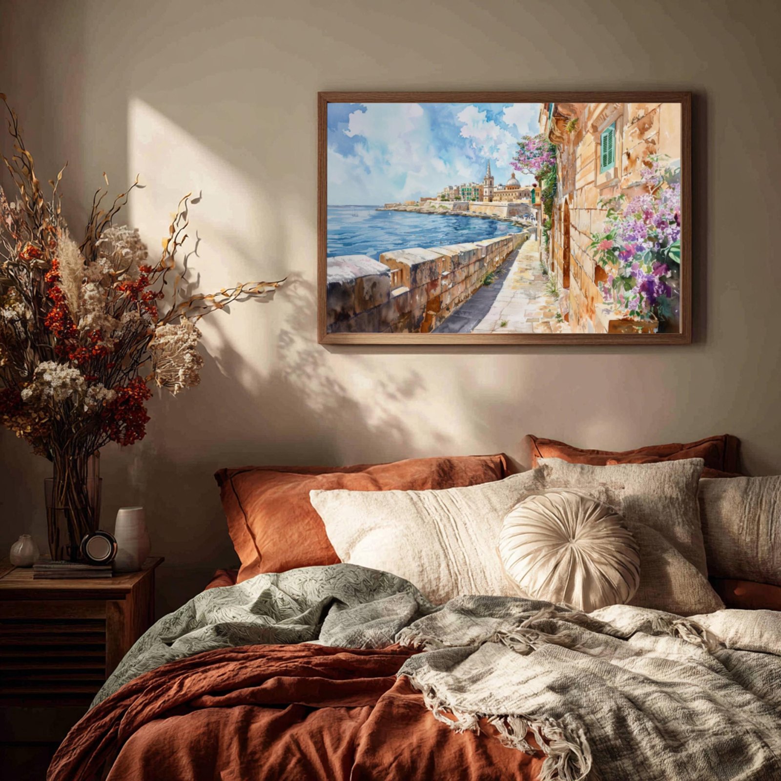 Island of Malta Europe Watercolor Print: Travel Art Poster - Image 4