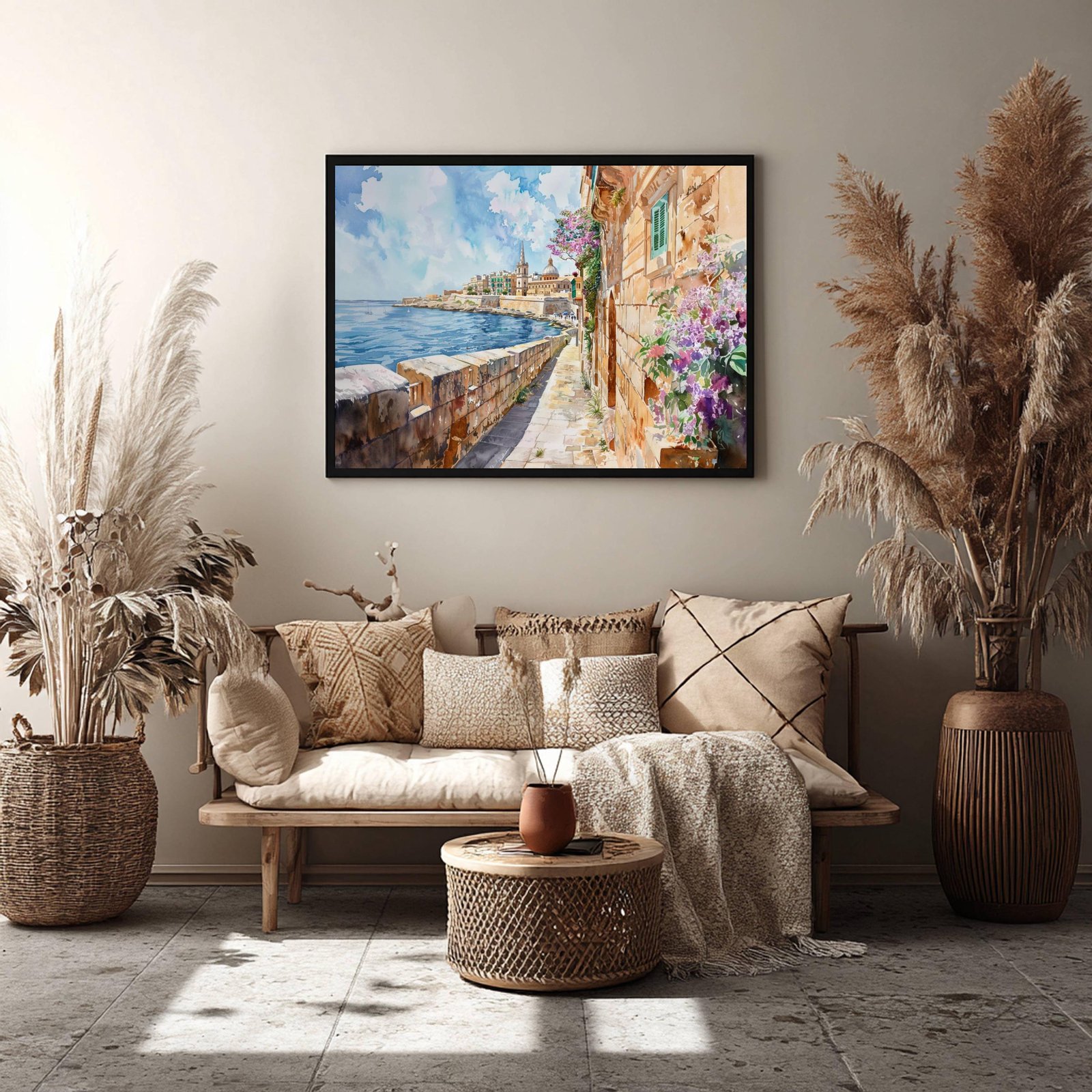 Island of Malta Europe Watercolor Print: Travel Art Poster - Image 5