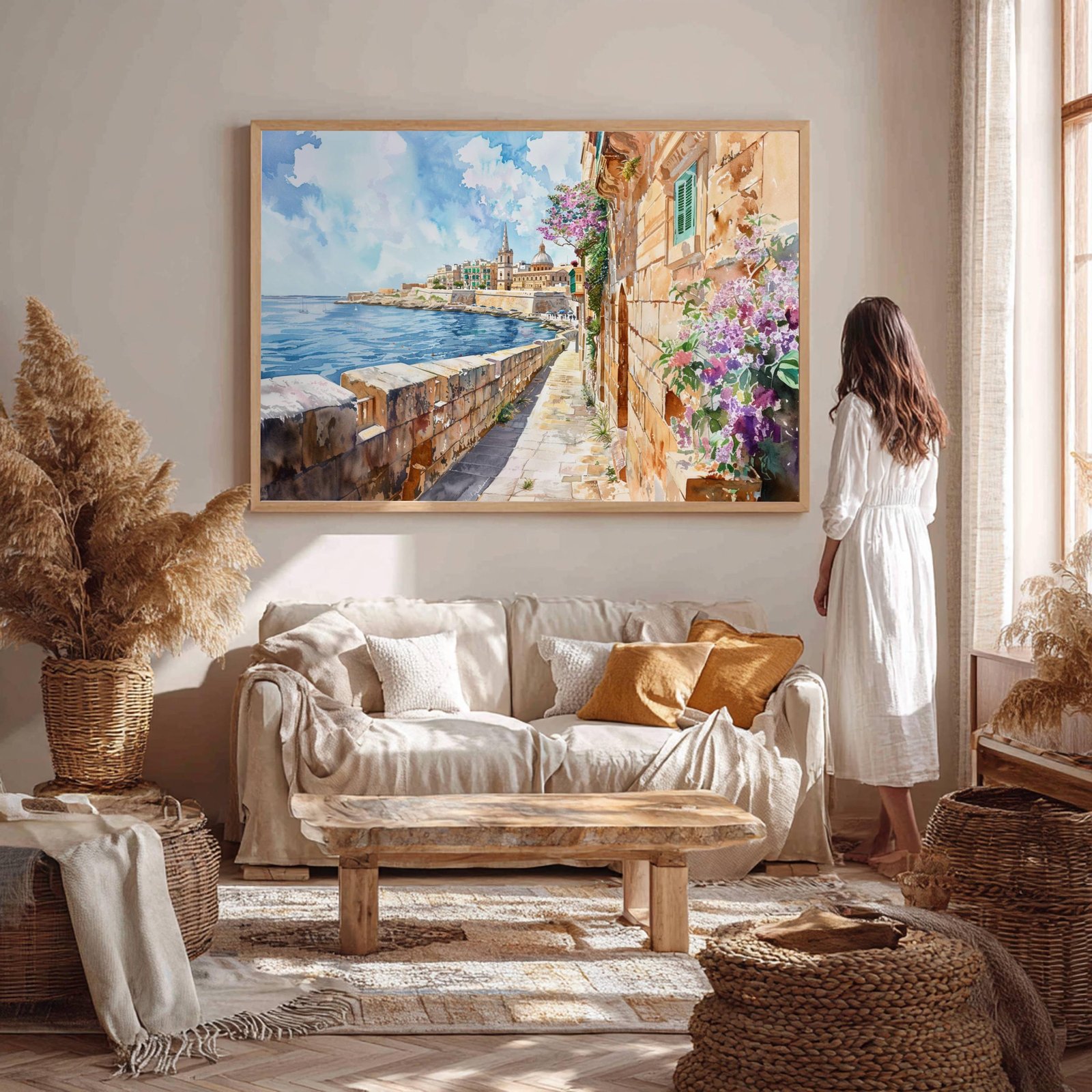 Island of Malta Europe Watercolor Print: Travel Art Poster - Image 6
