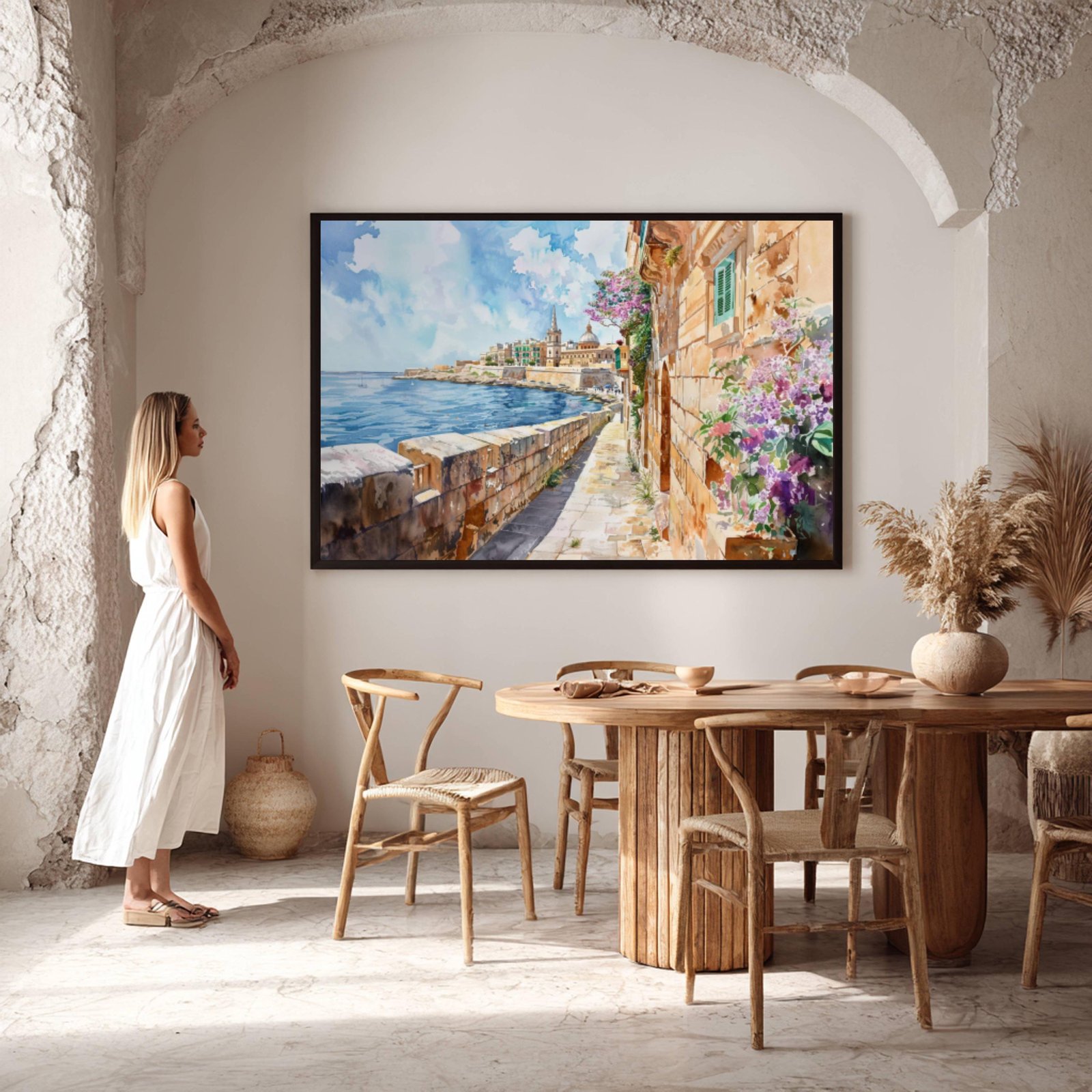 Island of Malta Europe Watercolor Print: Travel Art Poster - Image 7