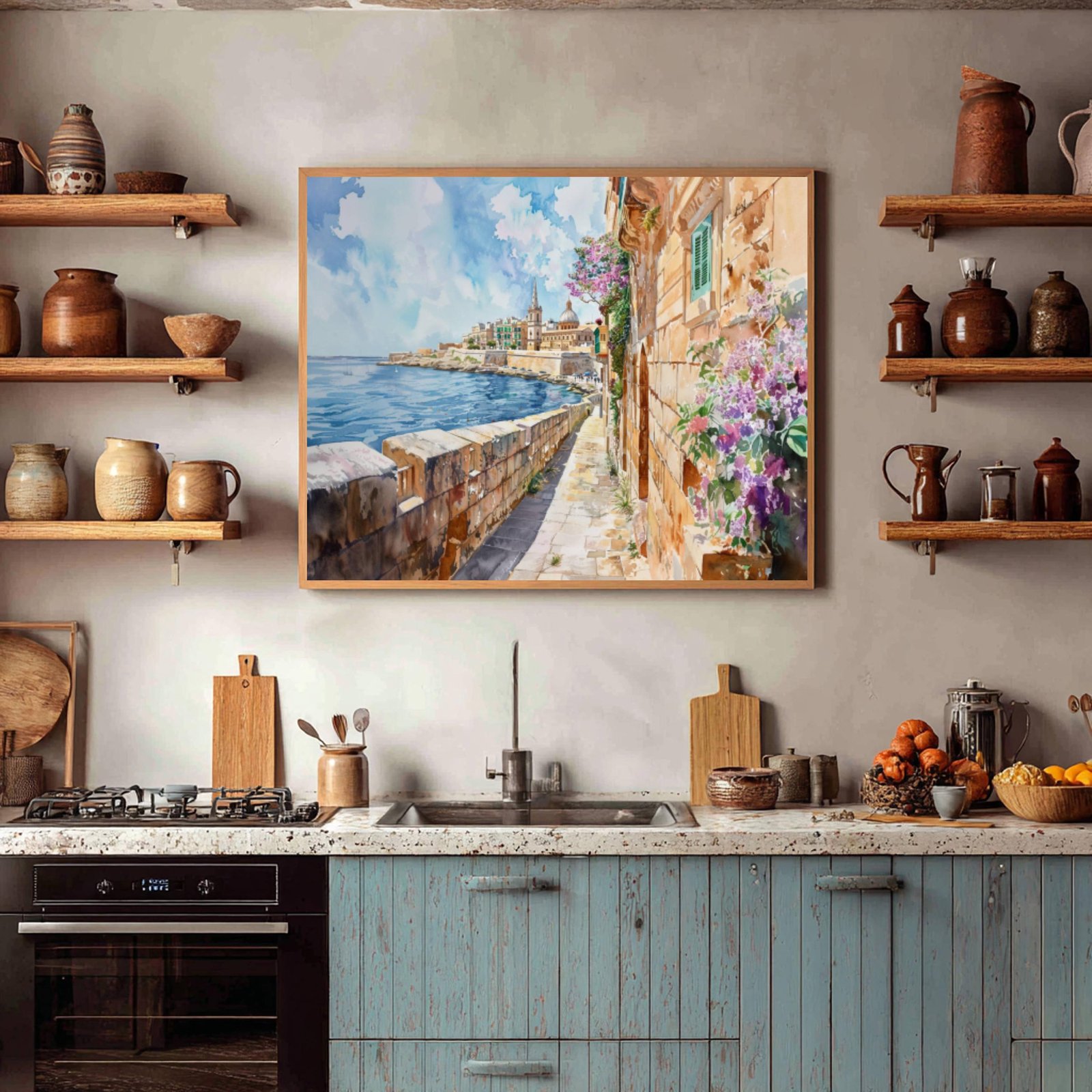 Island of Malta Europe Watercolor Print: Travel Art Poster - Image 8