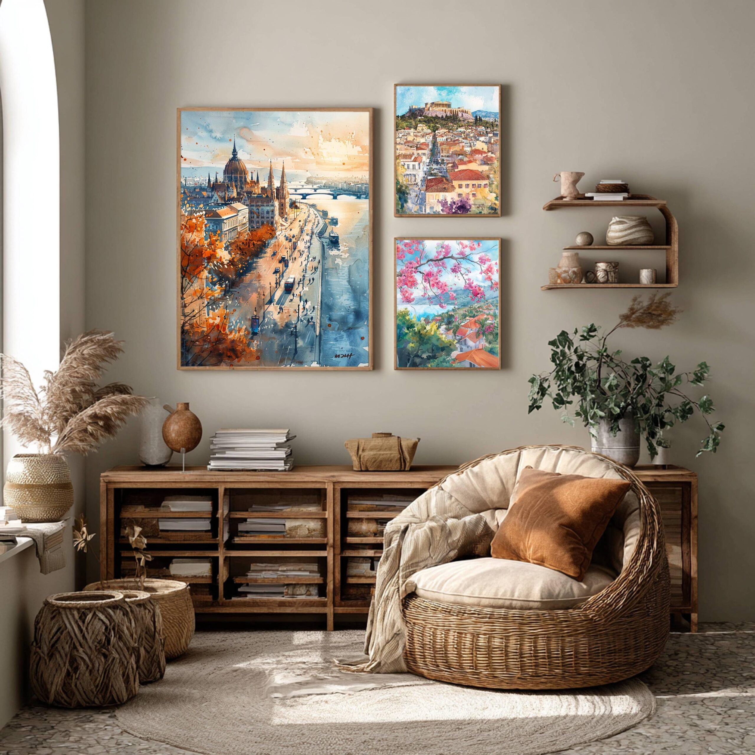 Budapest Hungary Europe Watercolor Print: Travel Art Poster - Image 2