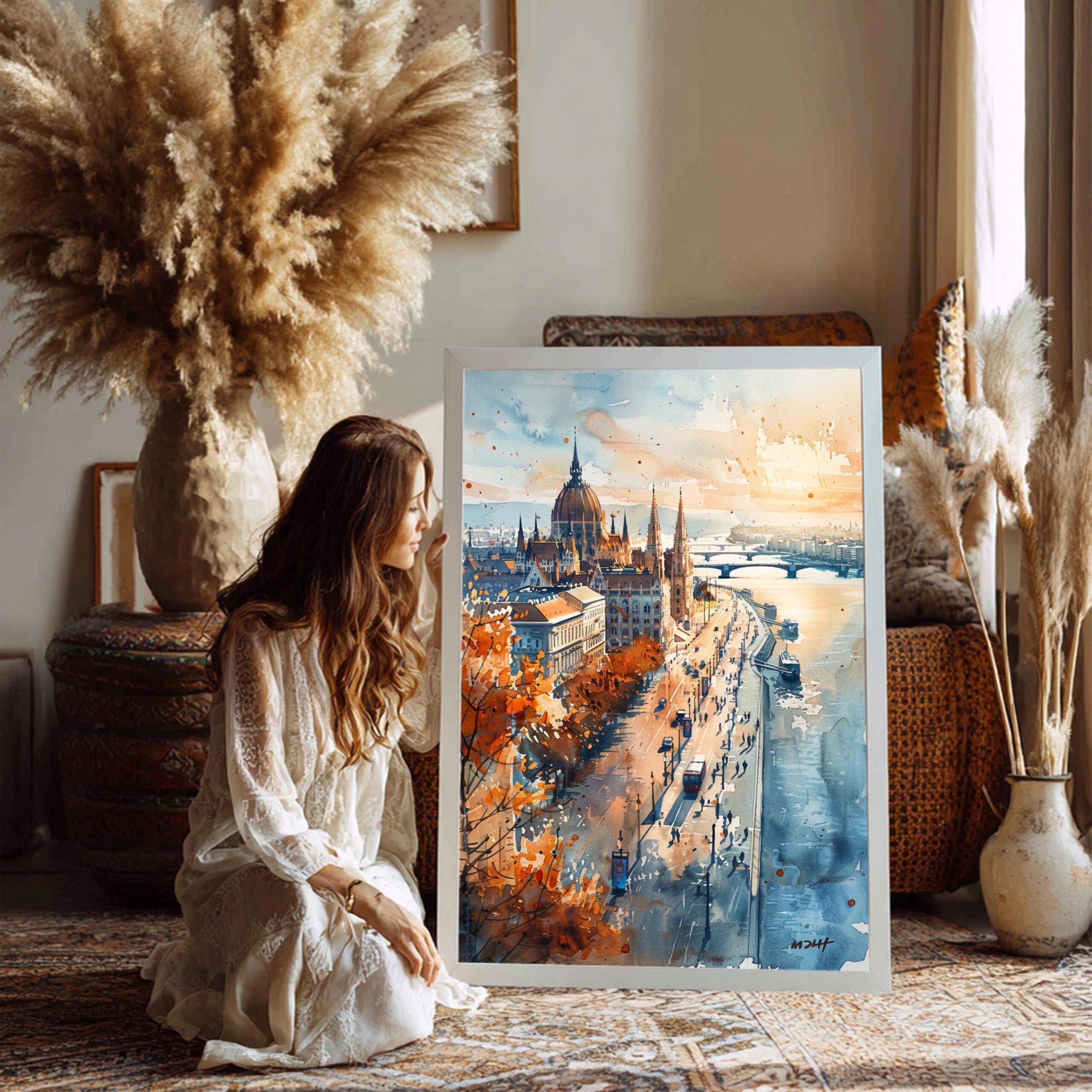 Budapest Hungary Europe Watercolor Print: Travel Art Poster - Image 4