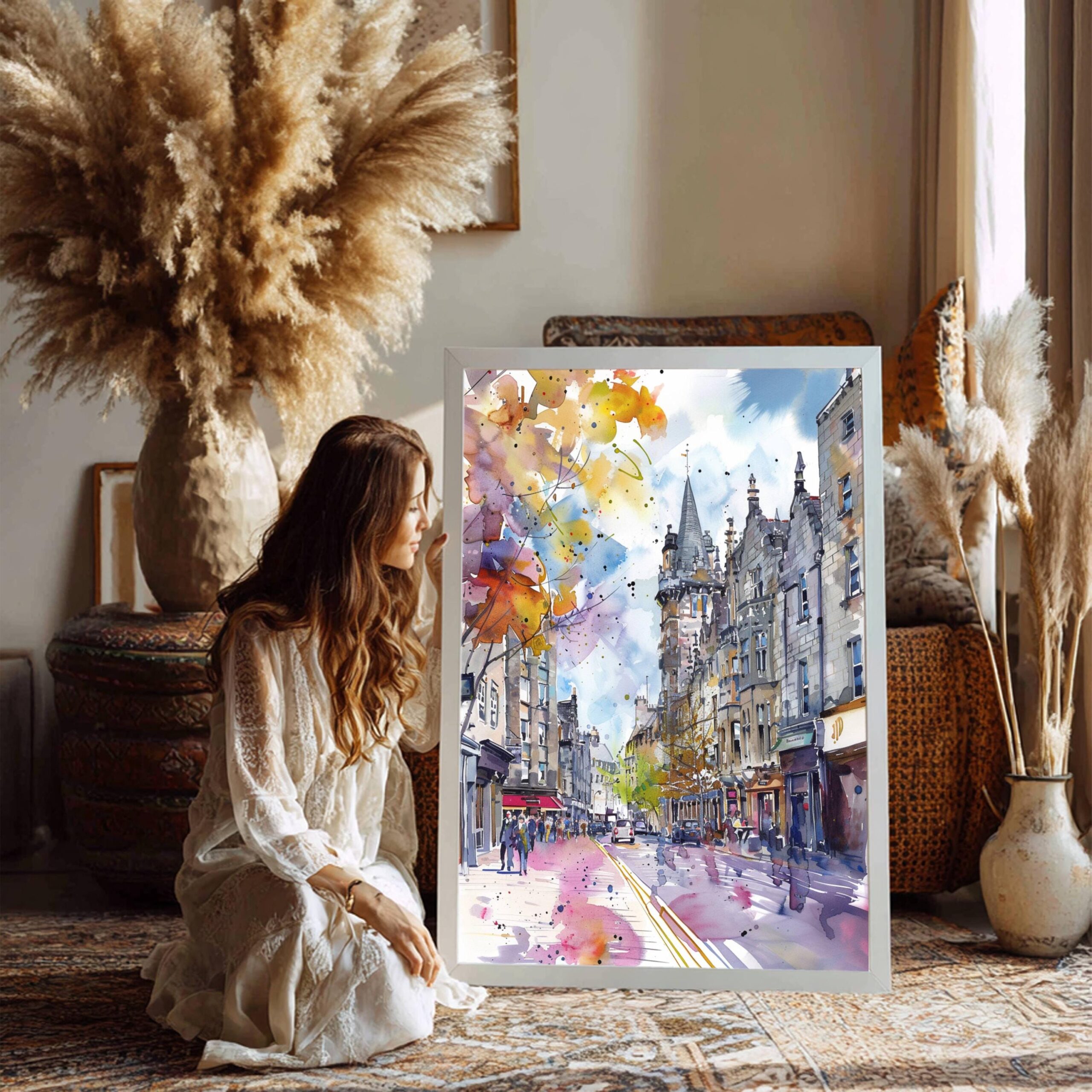 Aberdeen Aberdeenshire Scotland UK Watercolor: Travel Art Poster - Image 4