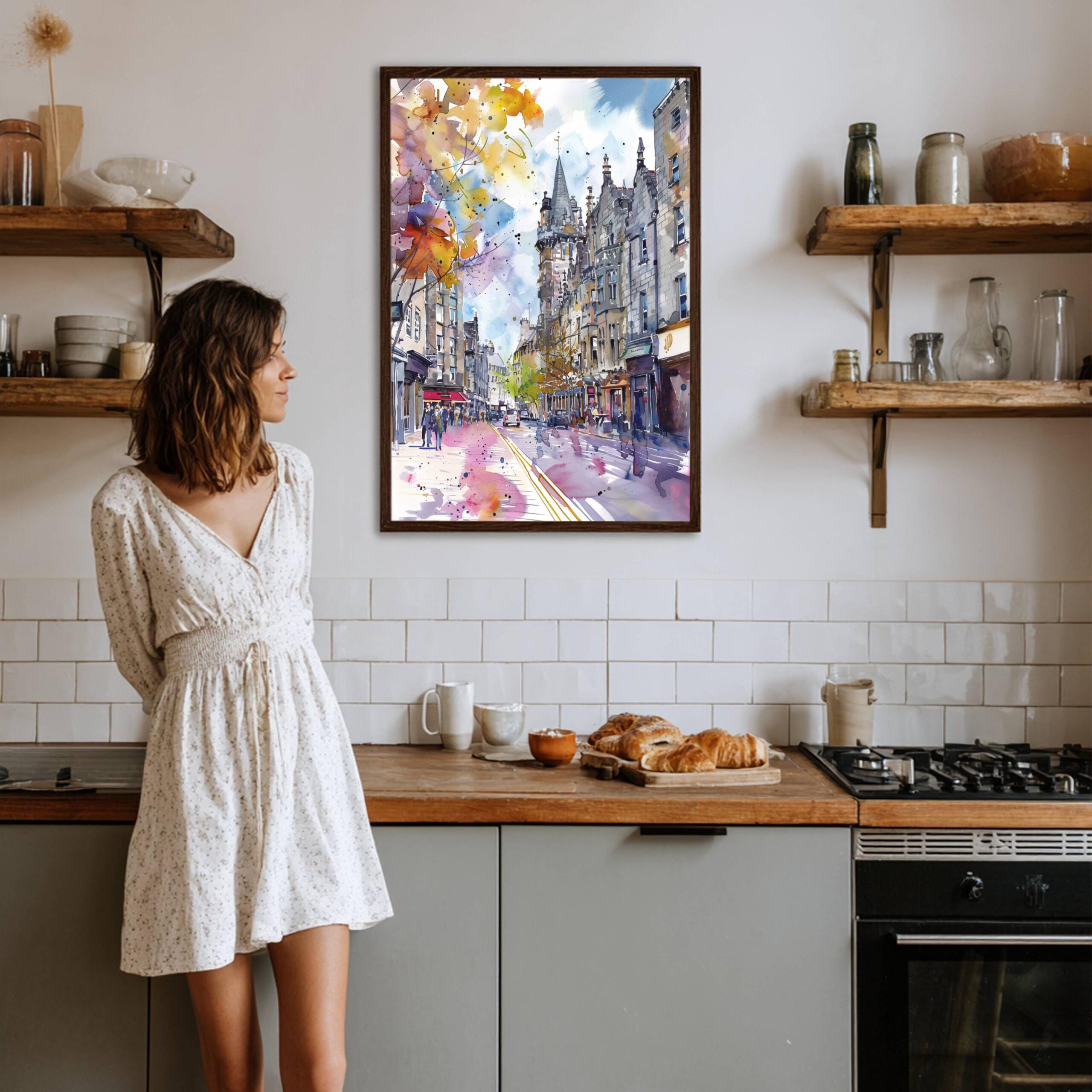 Aberdeen Aberdeenshire Scotland UK Watercolor: Travel Art Poster - Image 6