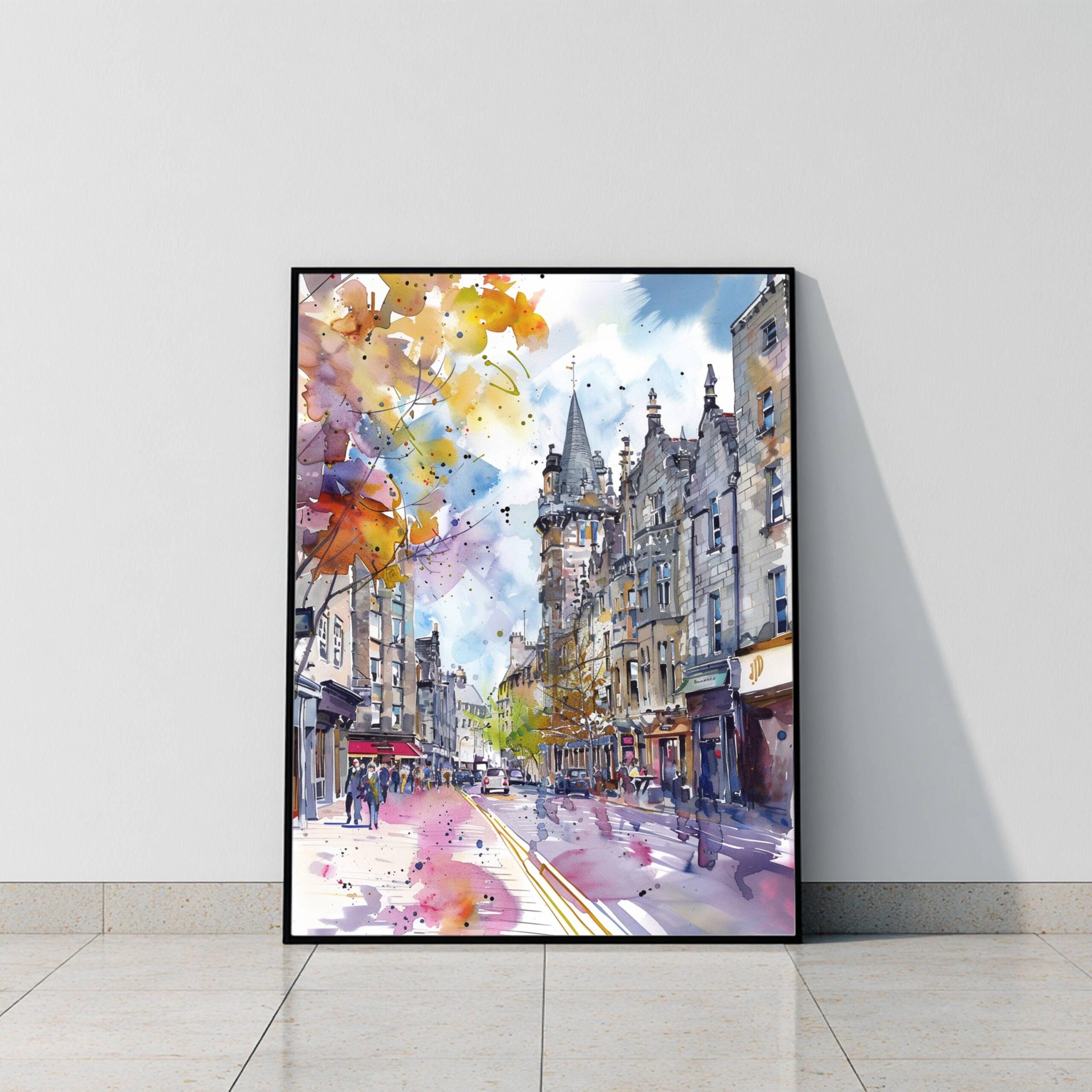 Aberdeen Aberdeenshire Scotland UK Watercolor: Travel Art Poster - Image 9