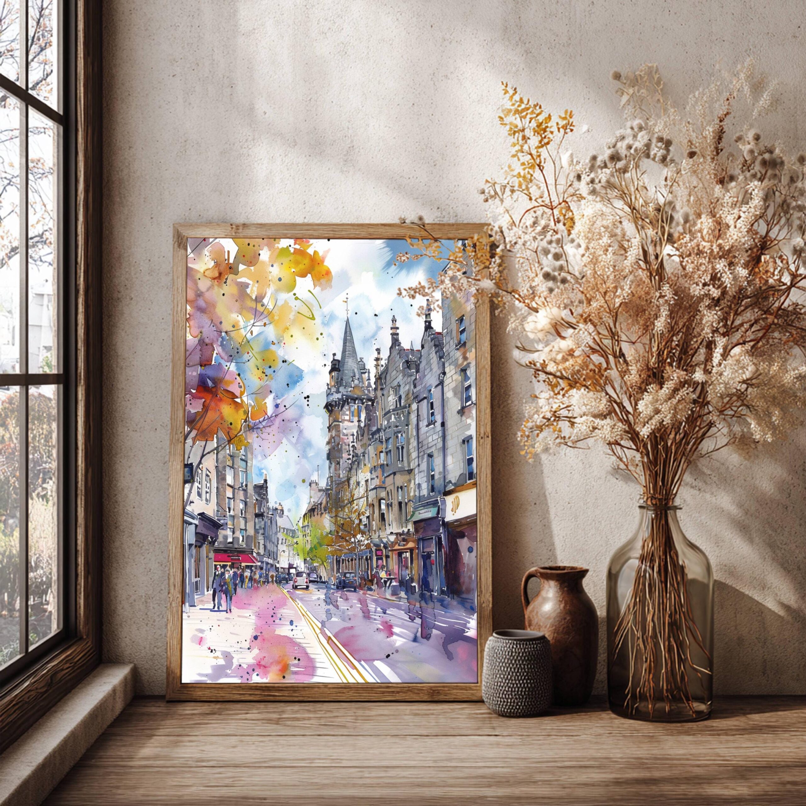 Aberdeen Aberdeenshire Scotland UK Watercolor: Travel Art Poster - Image 3