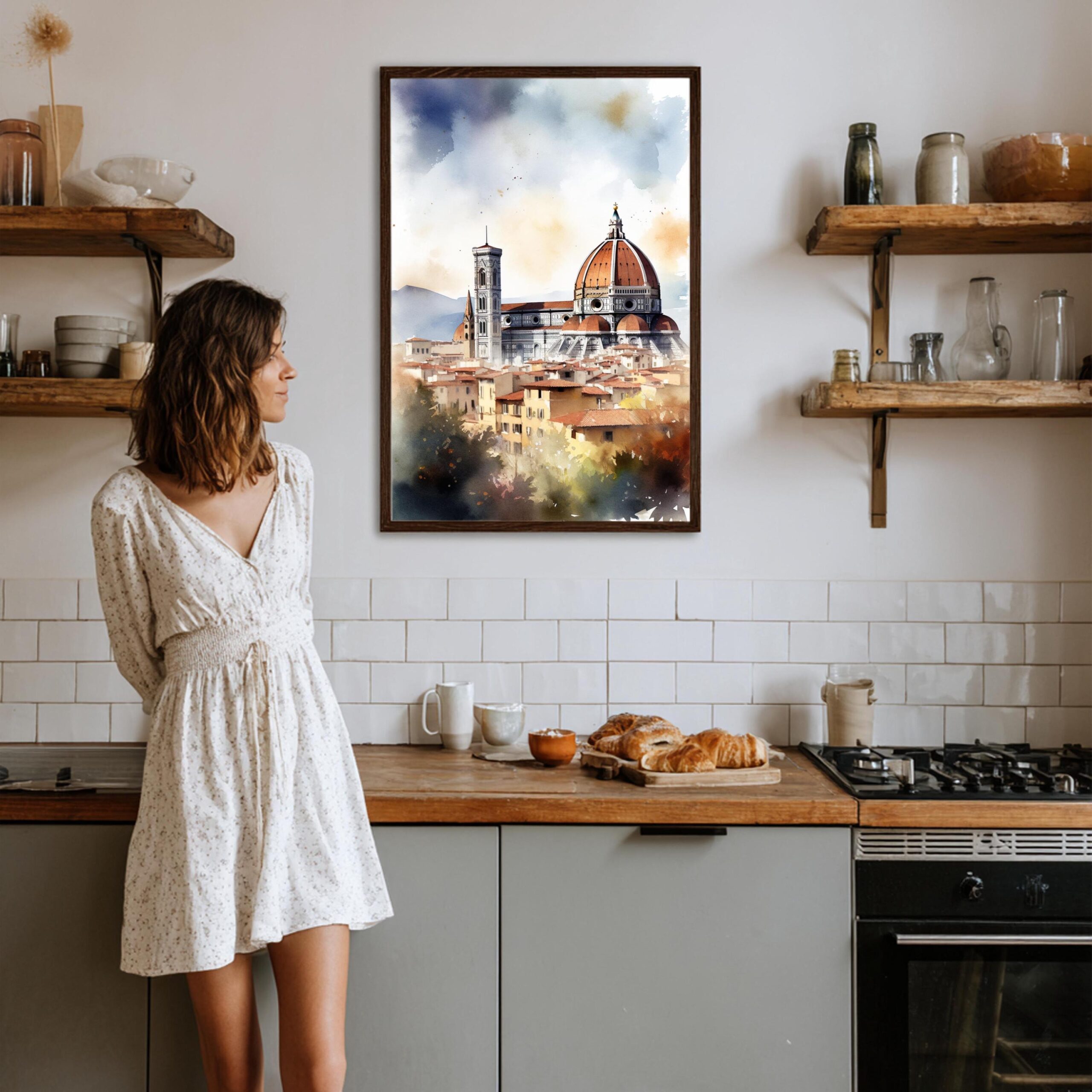 Florence Italy Europe Watercolor Print: Travel Art Poster - Image 4