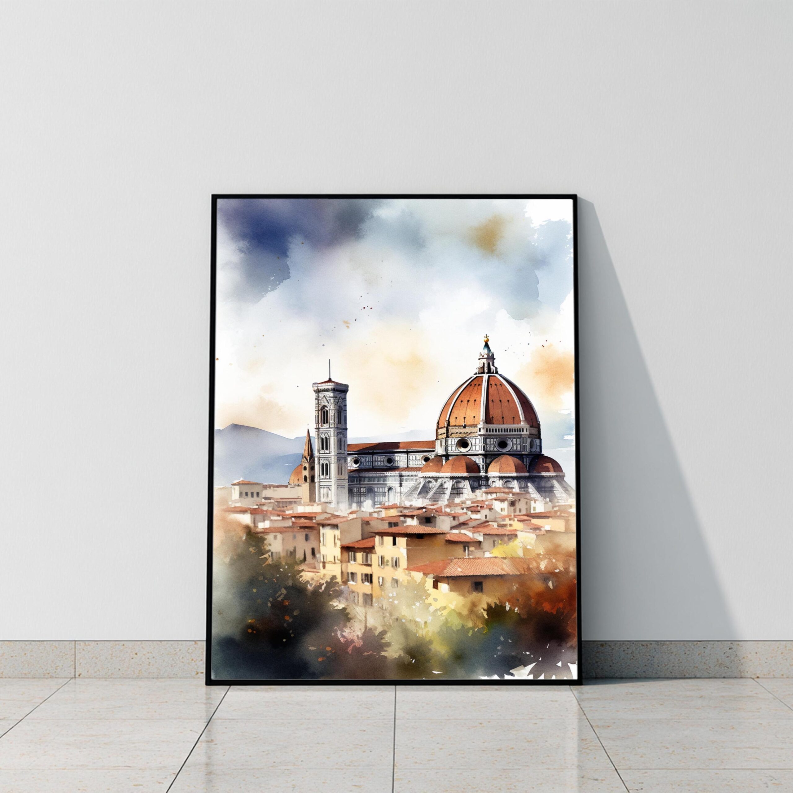 Florence Italy Europe Watercolor Print: Travel Art Poster - Image 9