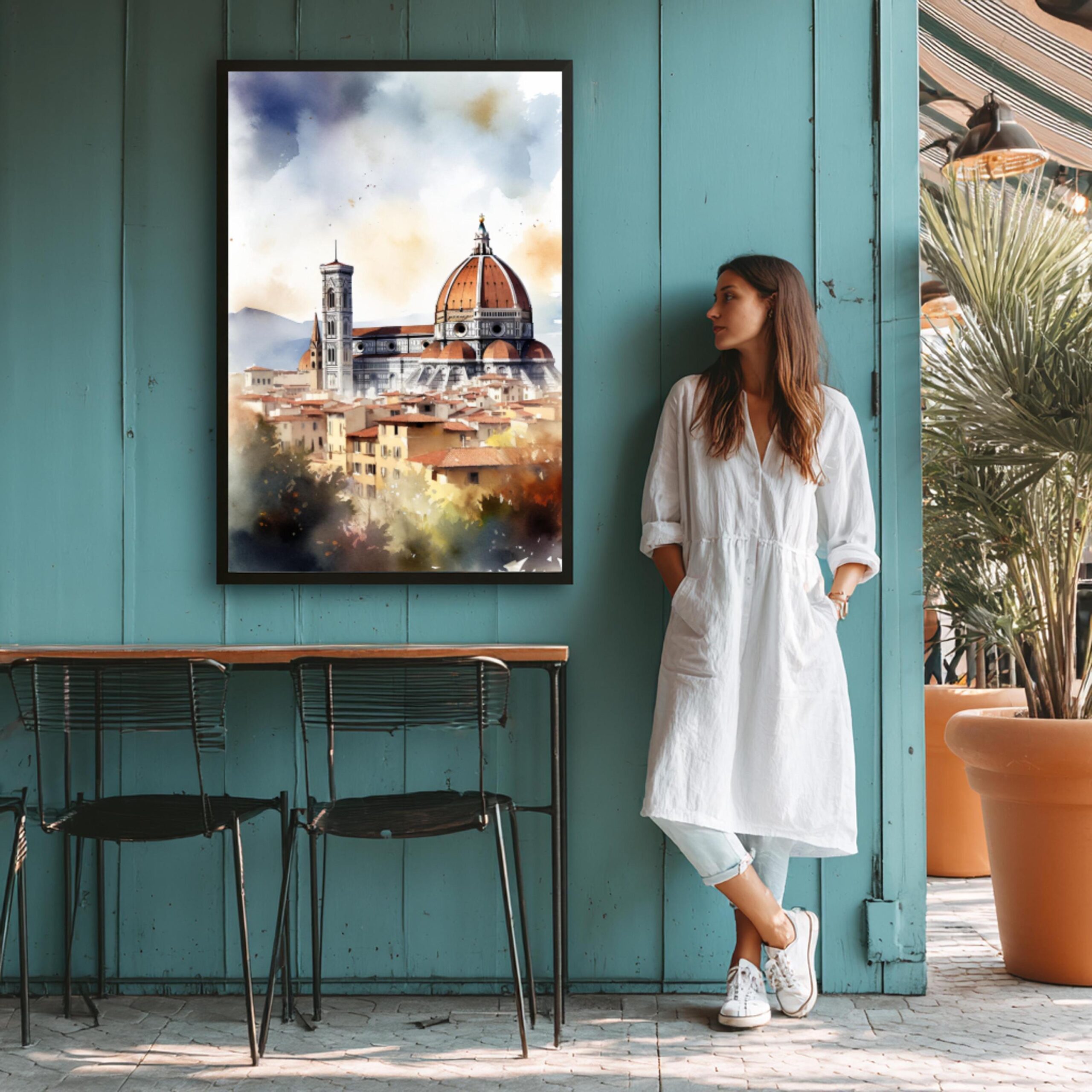 Florence Italy Europe Watercolor Print: Travel Art Poster - Image 5