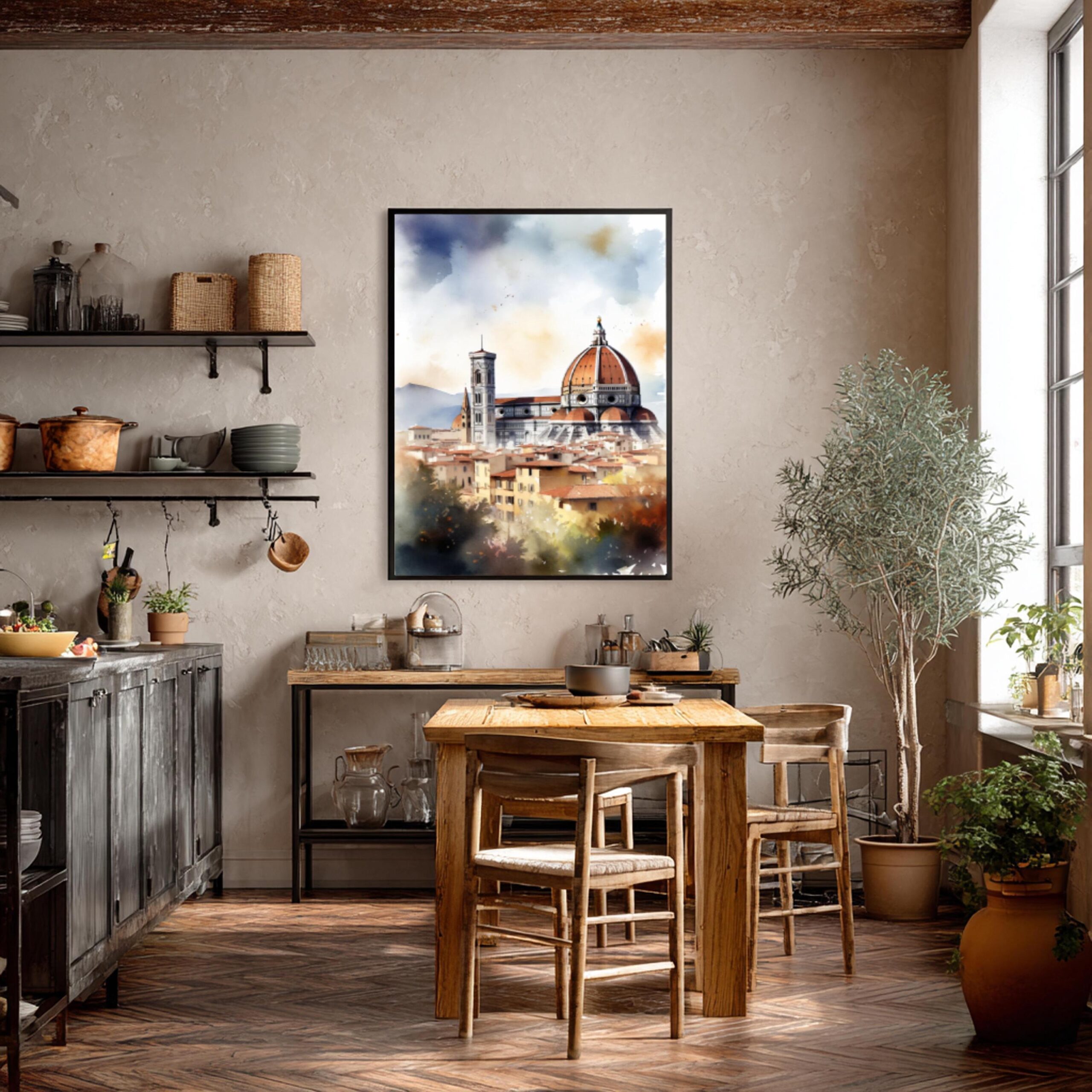 Florence Italy Europe Watercolor Print: Travel Art Poster - Image 8
