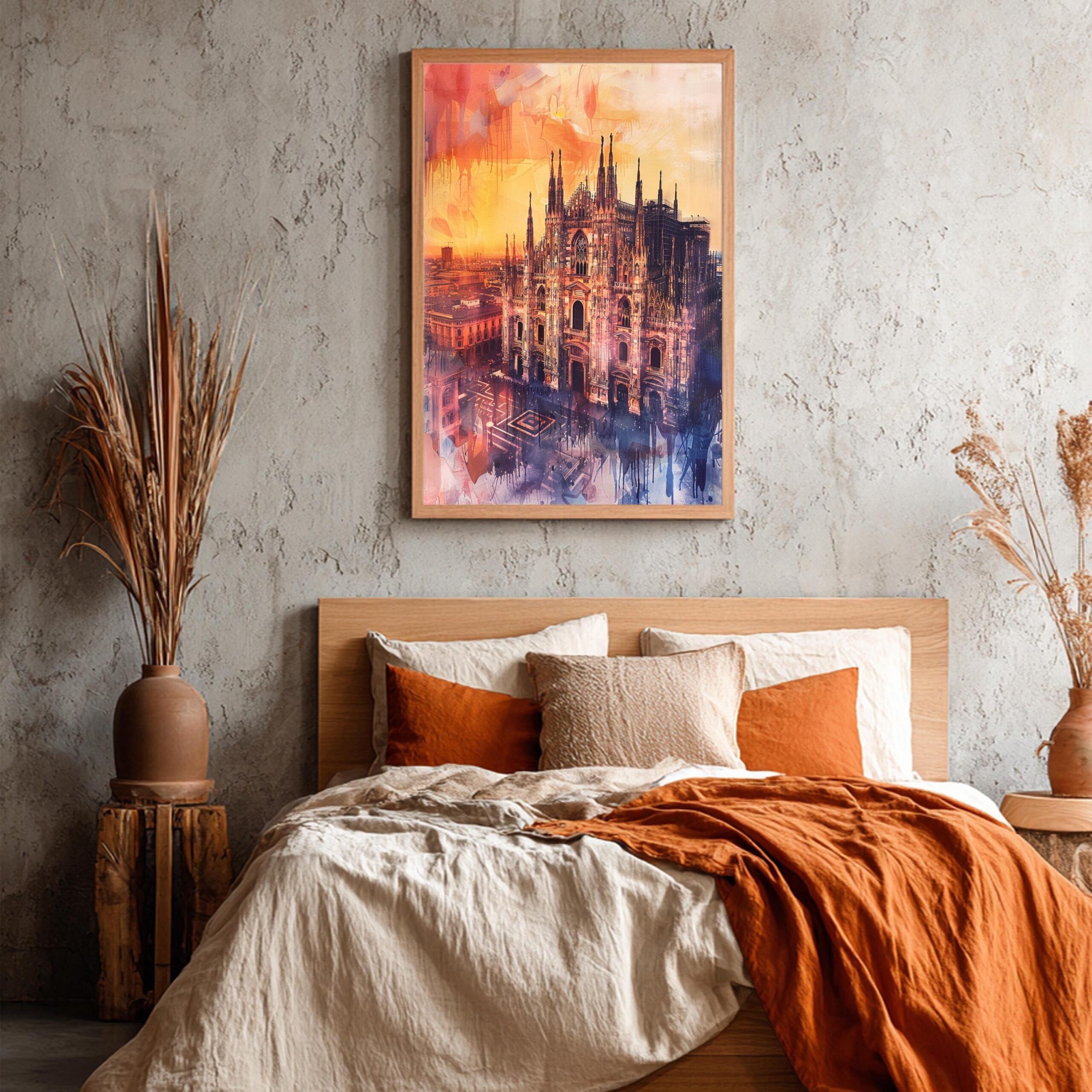 Milan Duomo Italy Europe Watercolor: Travel Art Print - Image 7