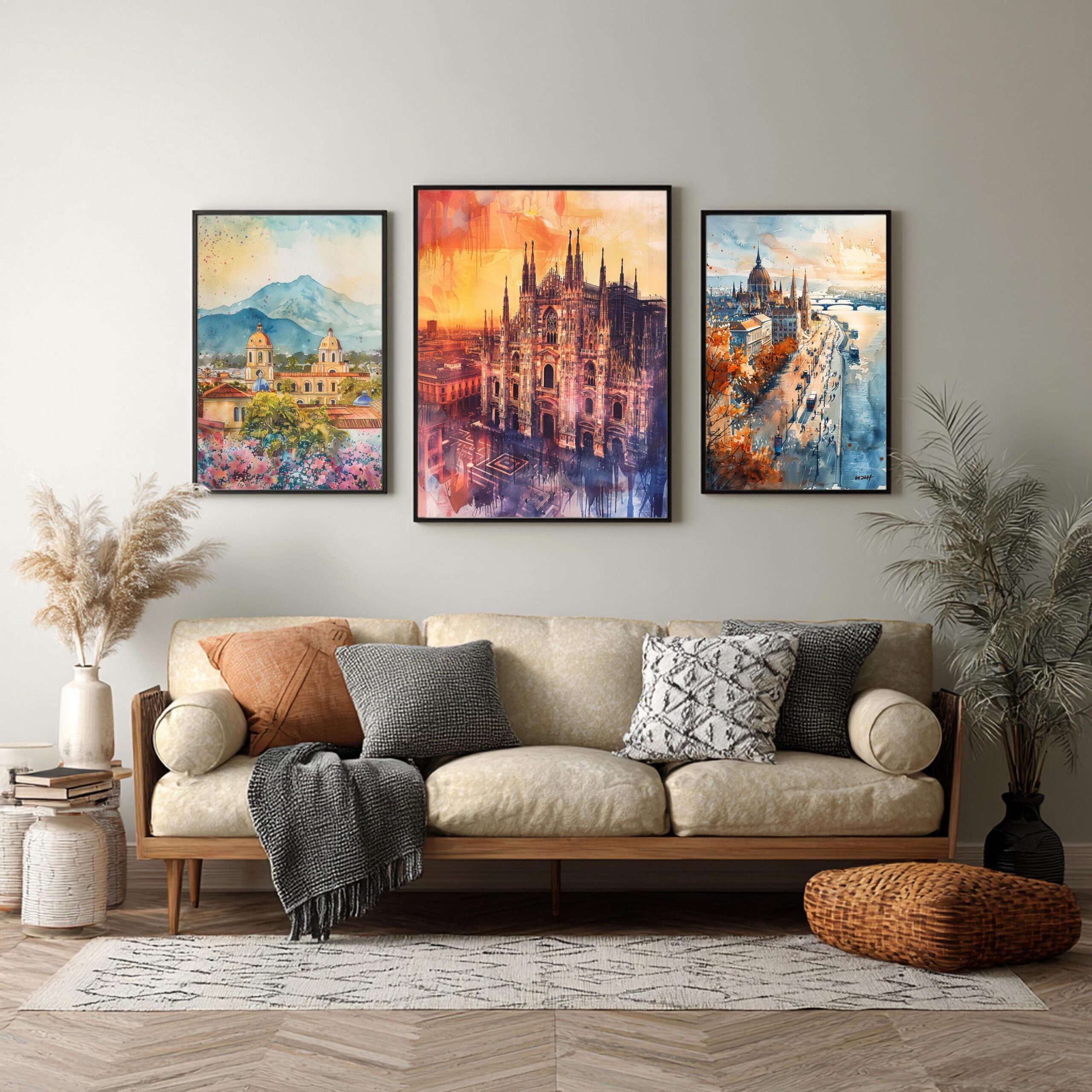 Milan Duomo Italy Europe Watercolor: Travel Art Print - Image 2