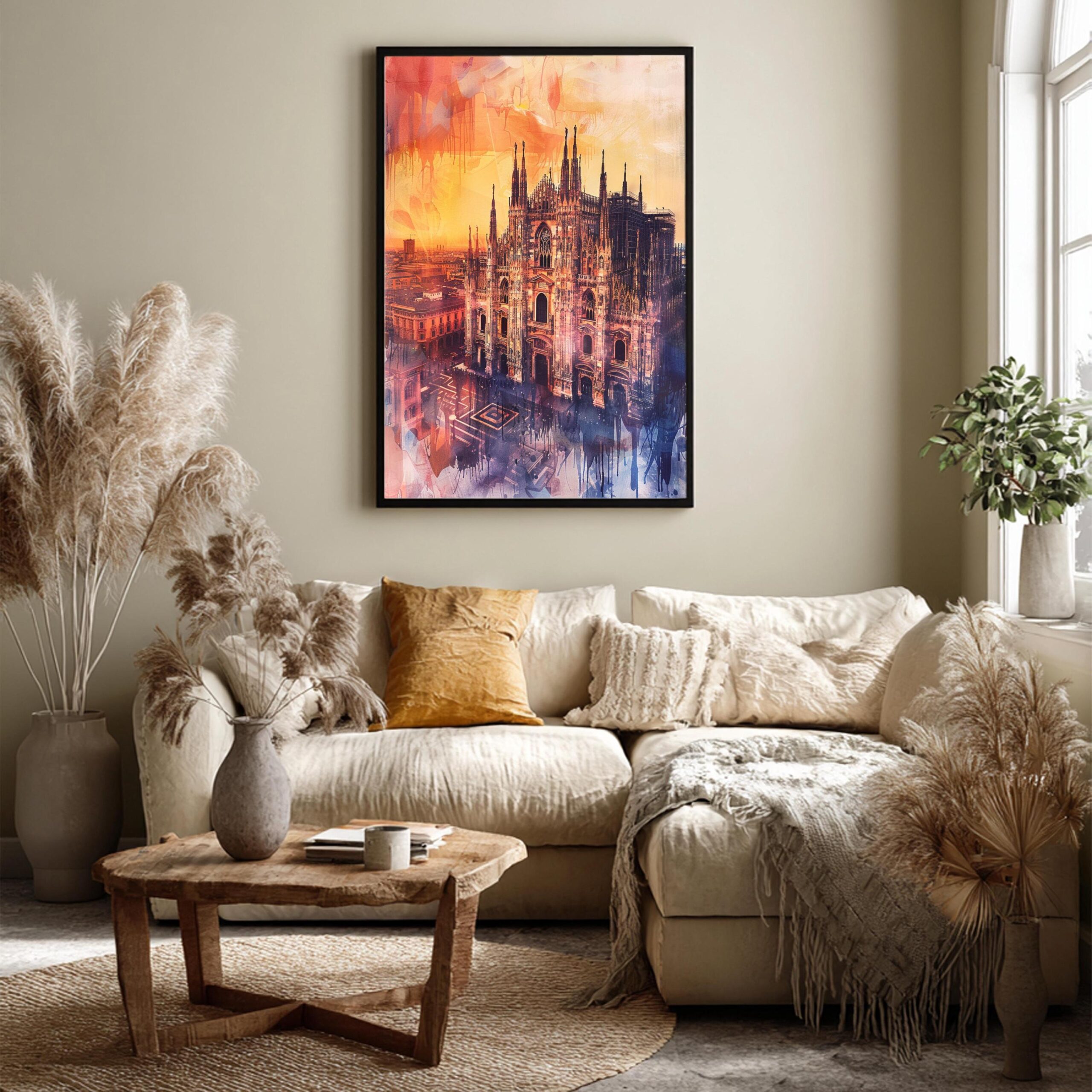 Milan Duomo Italy Europe Watercolor: Travel Art Print - Image 8