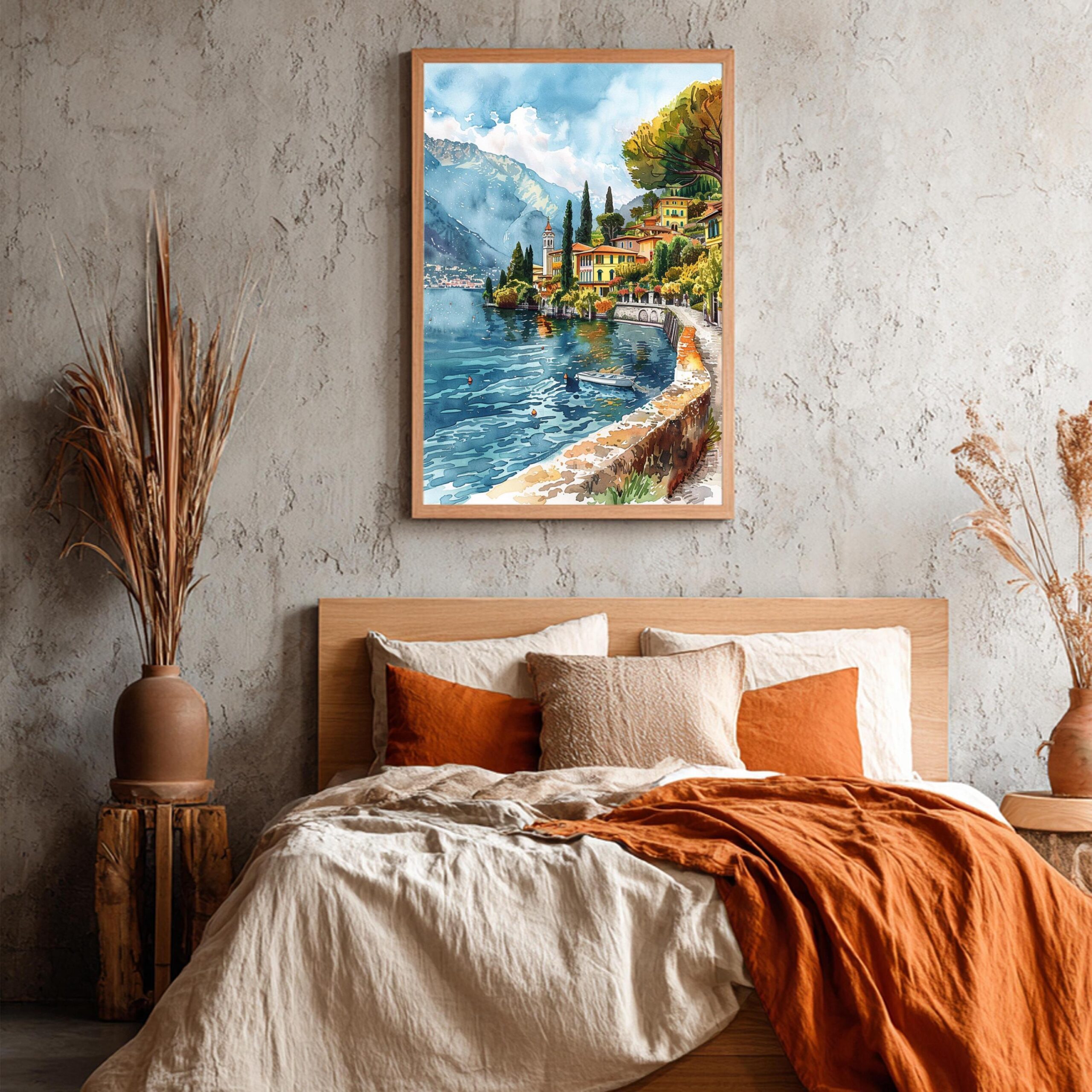 Lake Como Italy Watercolor Print: Travel Art Poster - Image 7