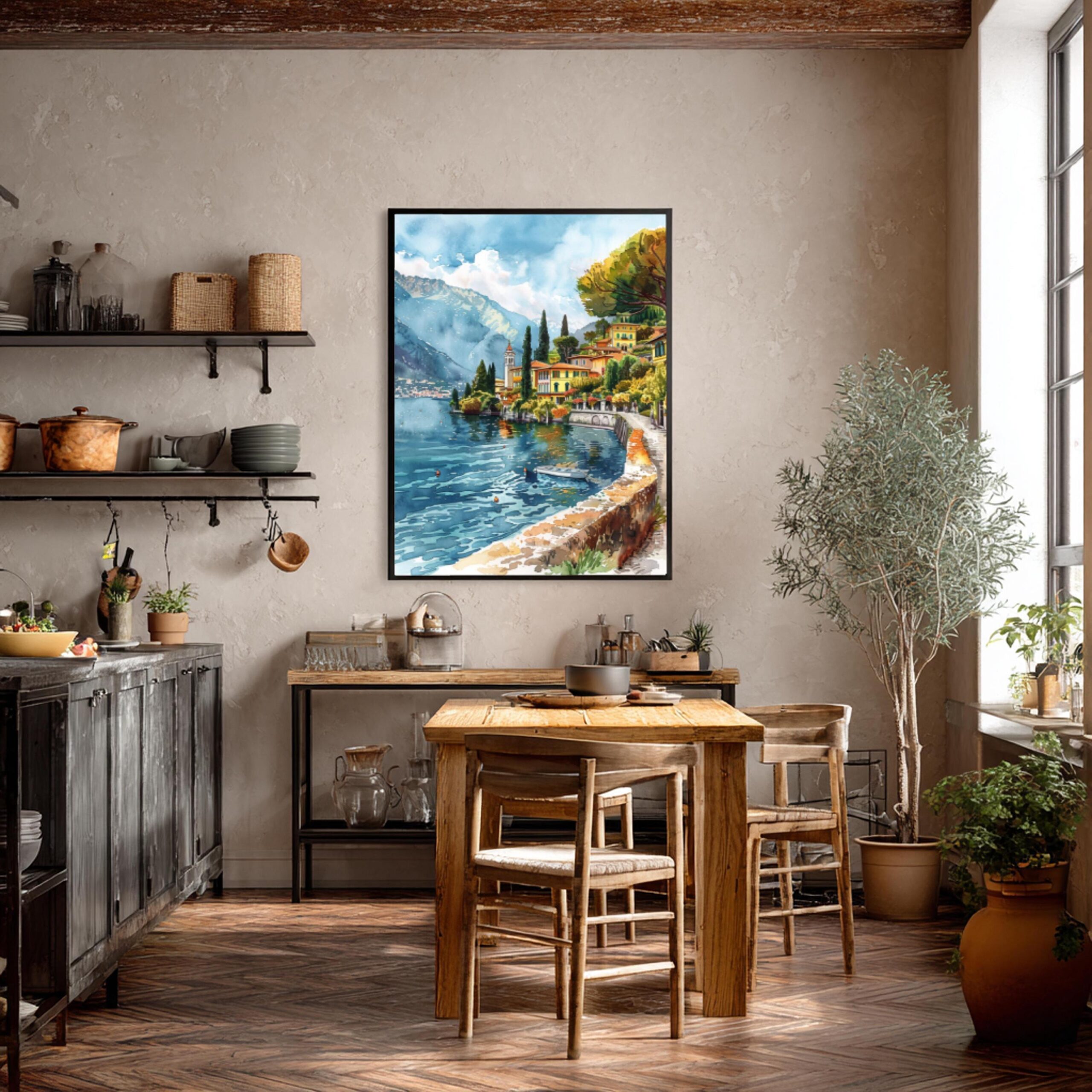 Lake Como Italy Watercolor Print: Travel Art Poster - Image 8