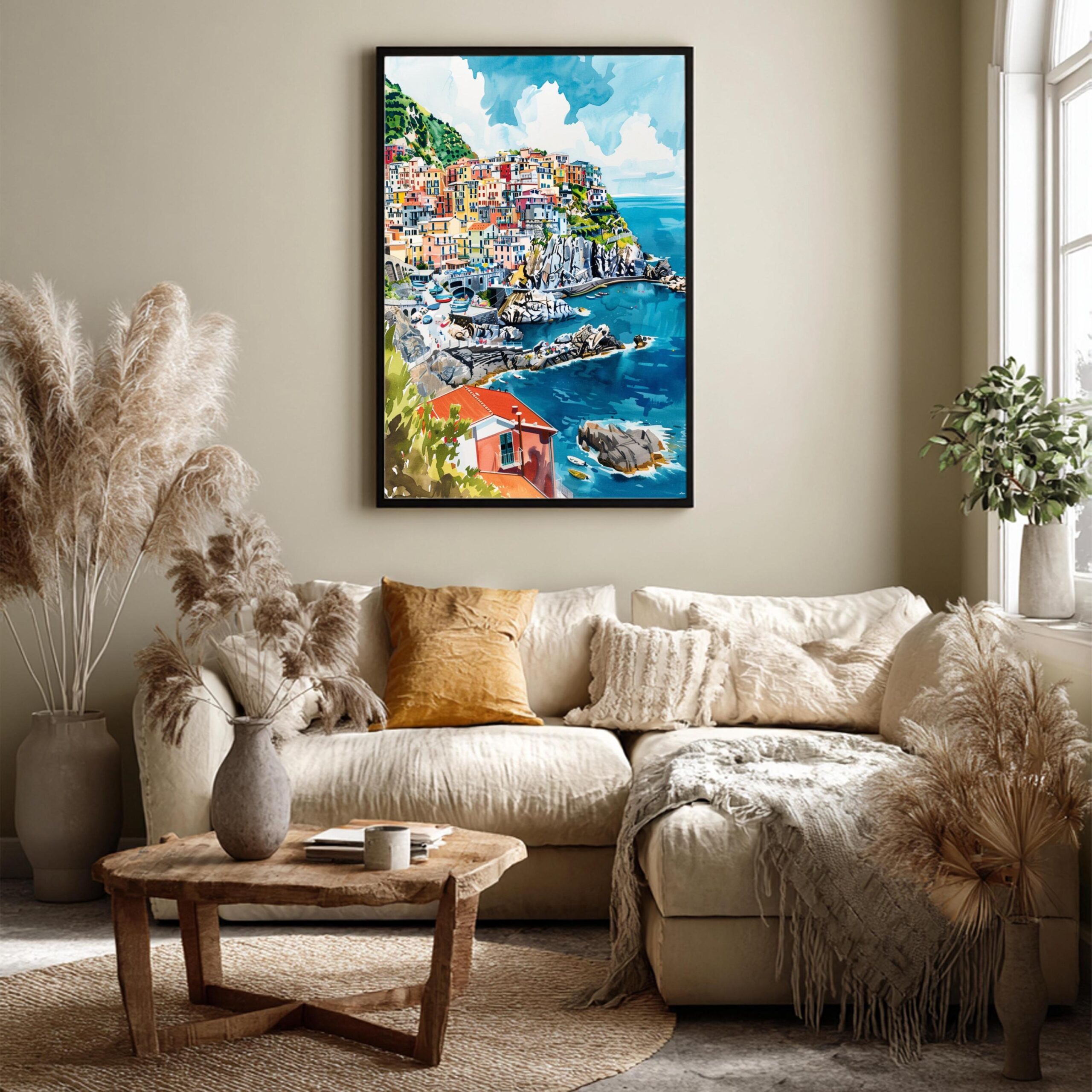 Cinque Terre Italy Europe Watercolor Print: Travel Art Poster - Image 8