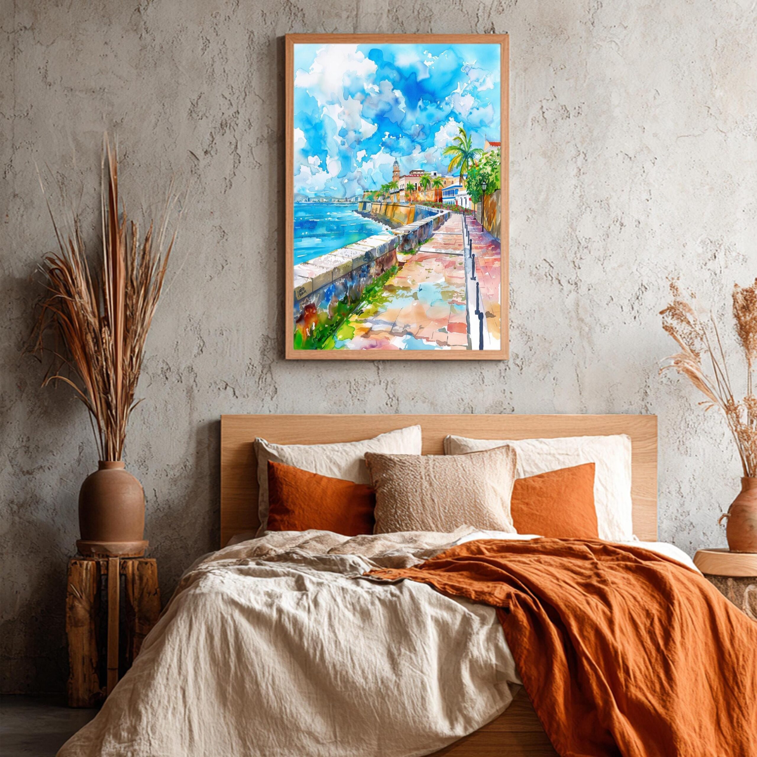 San Juan Puerto Rico Caribbean Watercolor: Travel Art Poster - Image 7