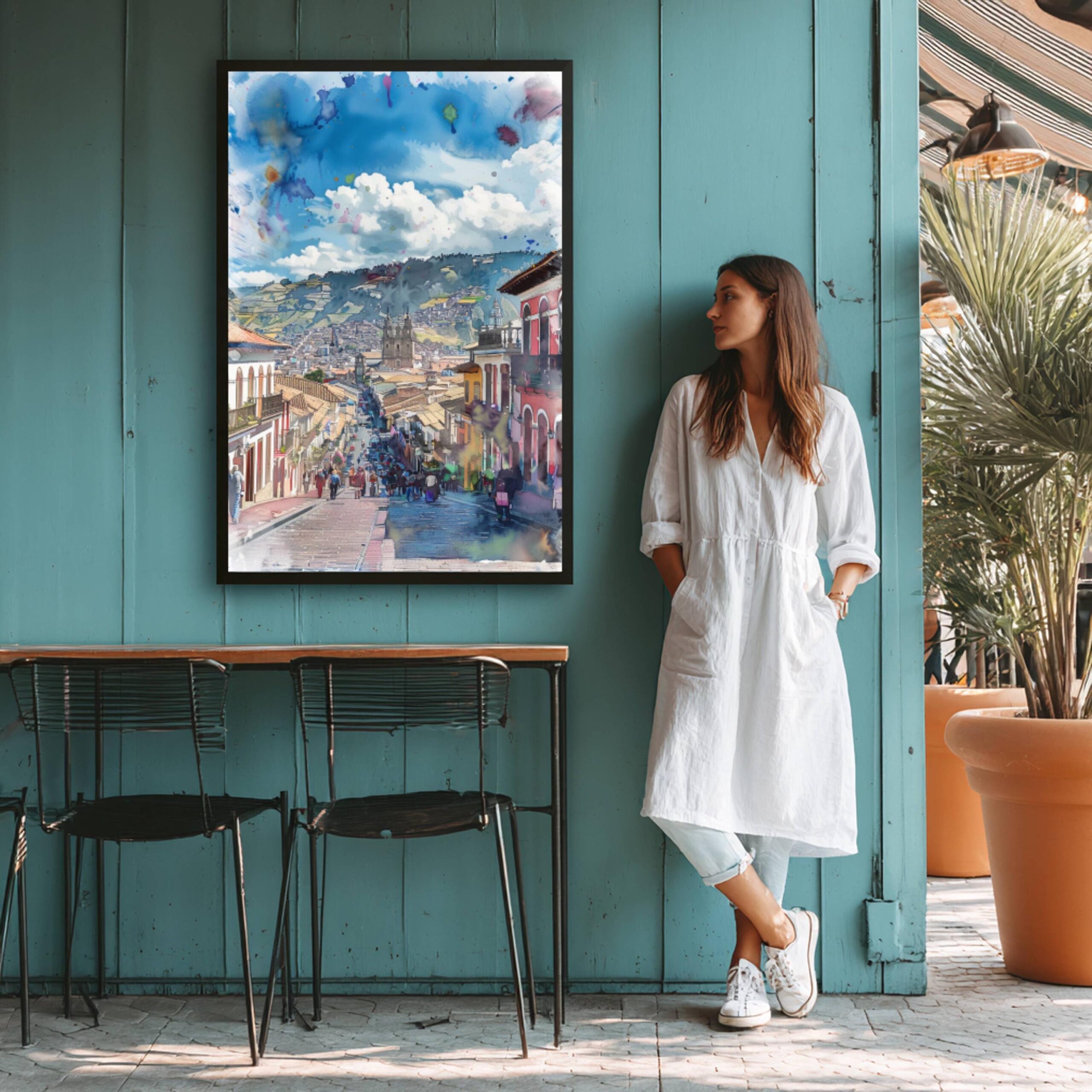 Quito Ecuador South America Watercolor: Travel Art Poster - Image 5
