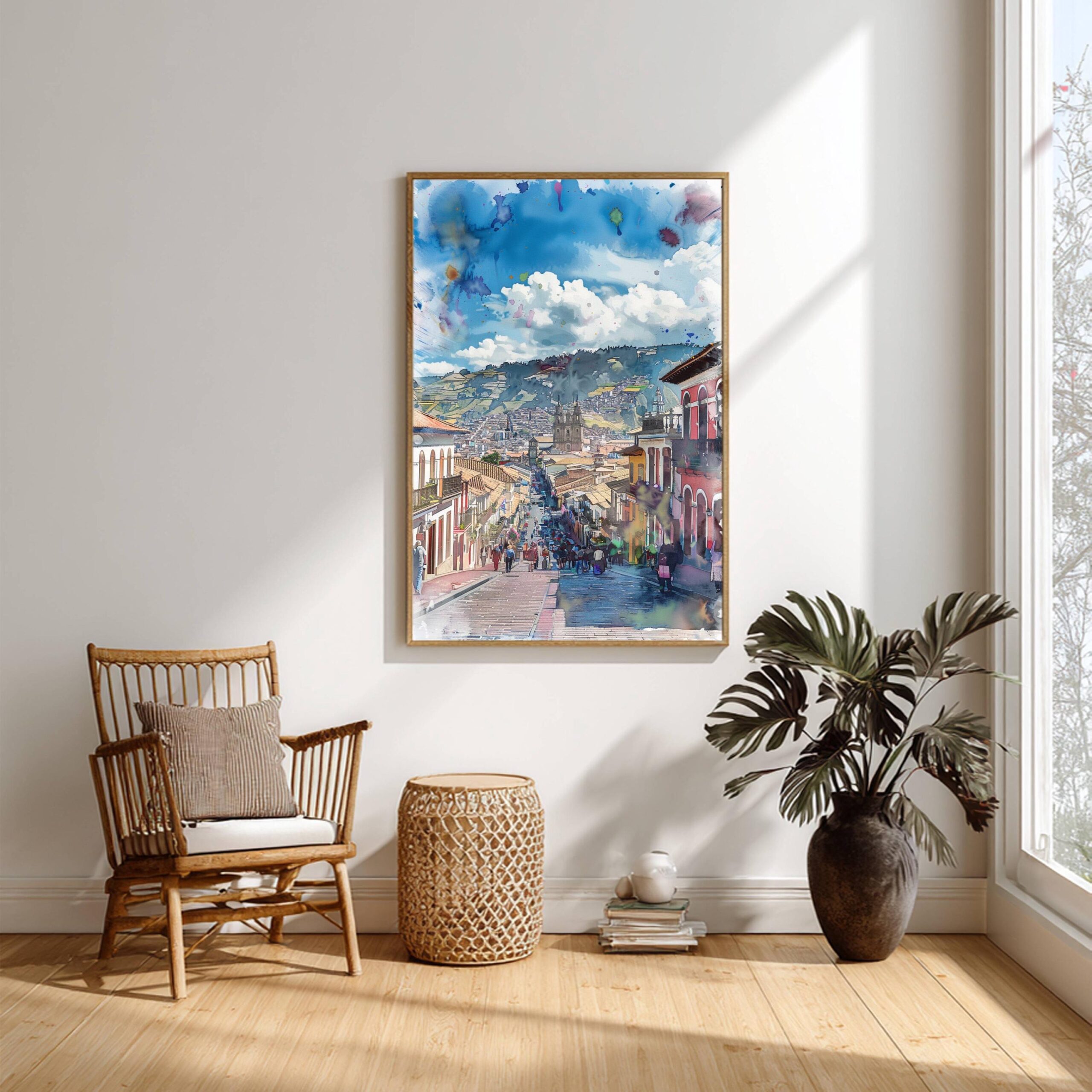 Quito Ecuador South America Watercolor: Travel Art Poster - Image 9