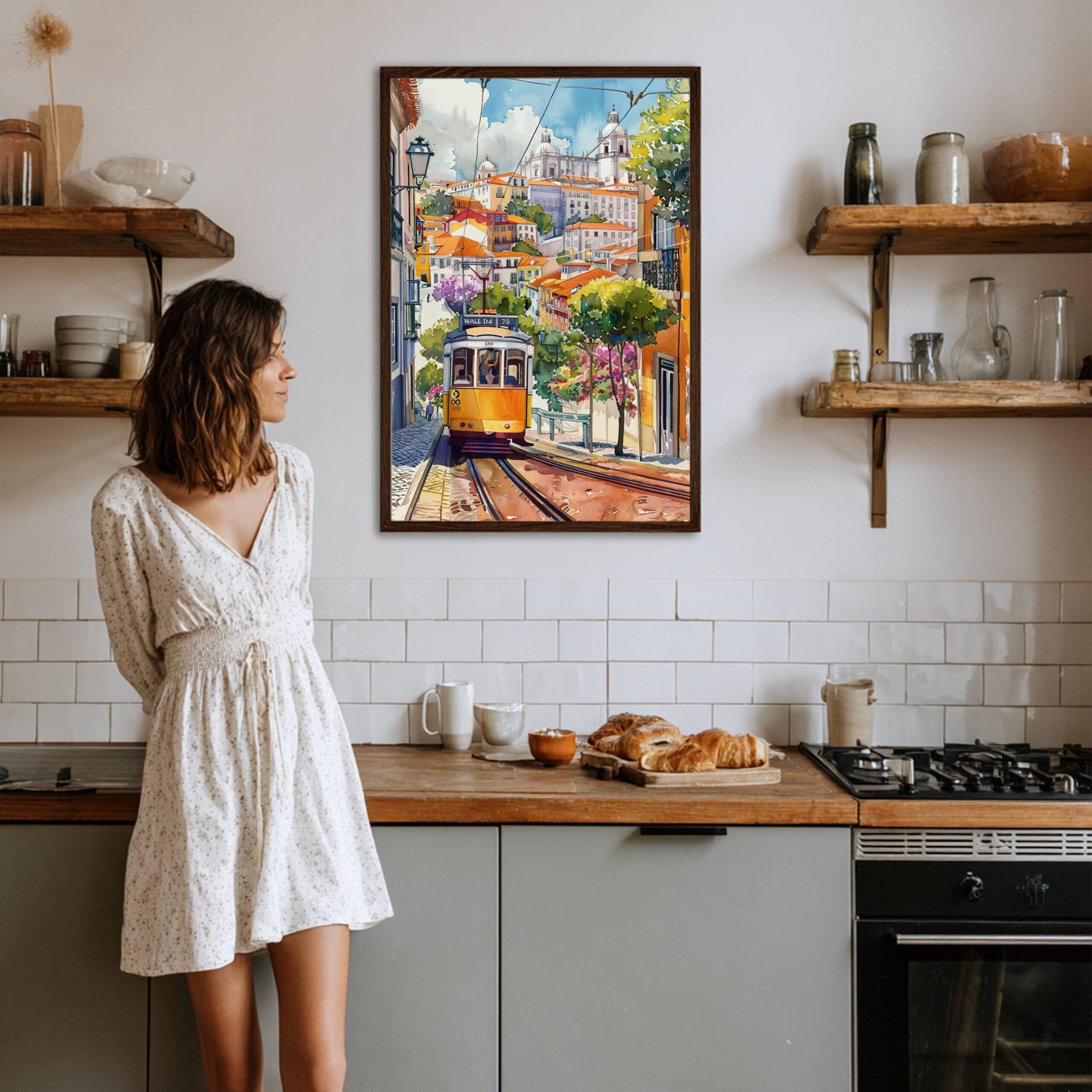 Lisbon Portugal Europe Watercolor: Vacation Travel Art Poster - Image 6