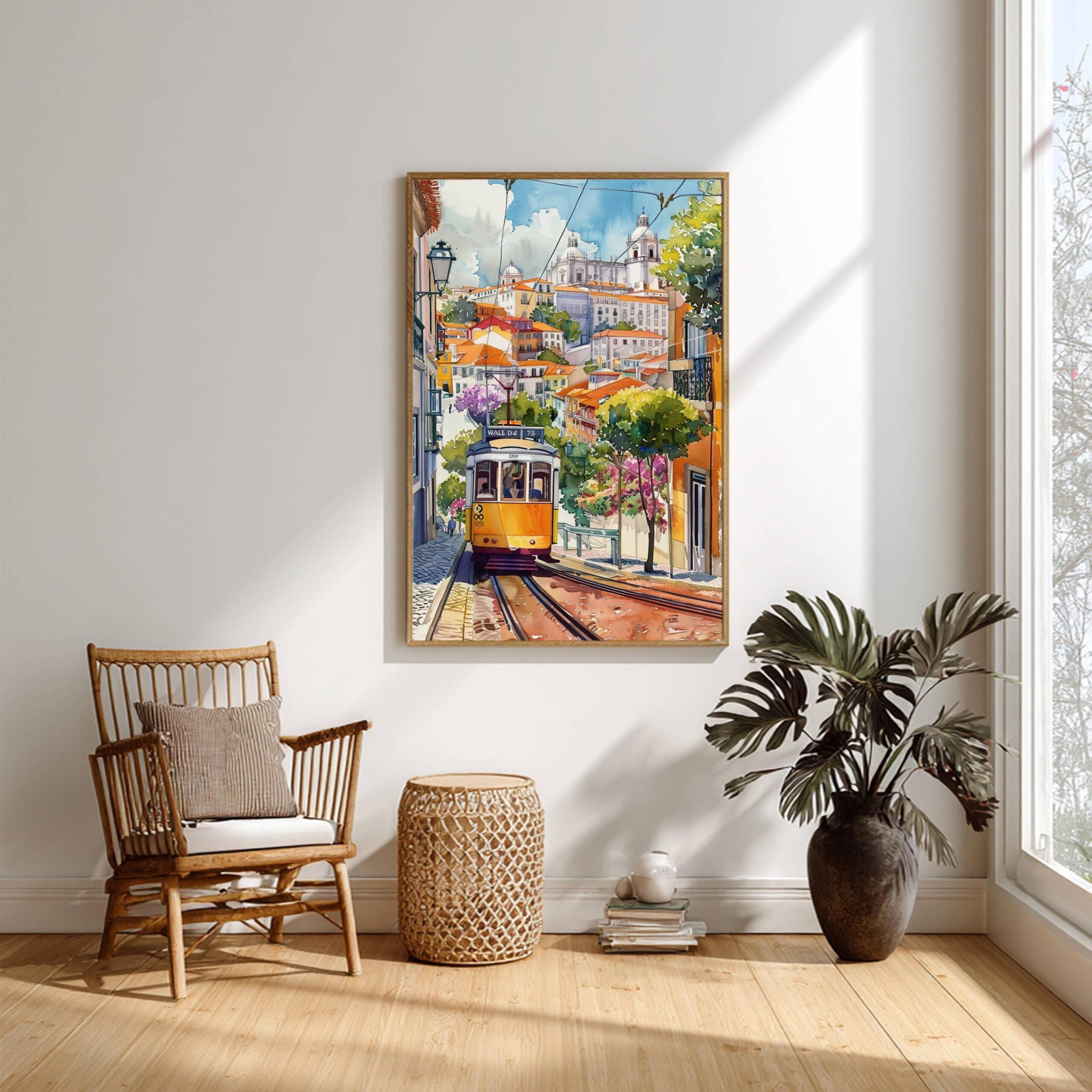 Lisbon Portugal Europe Watercolor: Vacation Travel Art Poster - Image 9