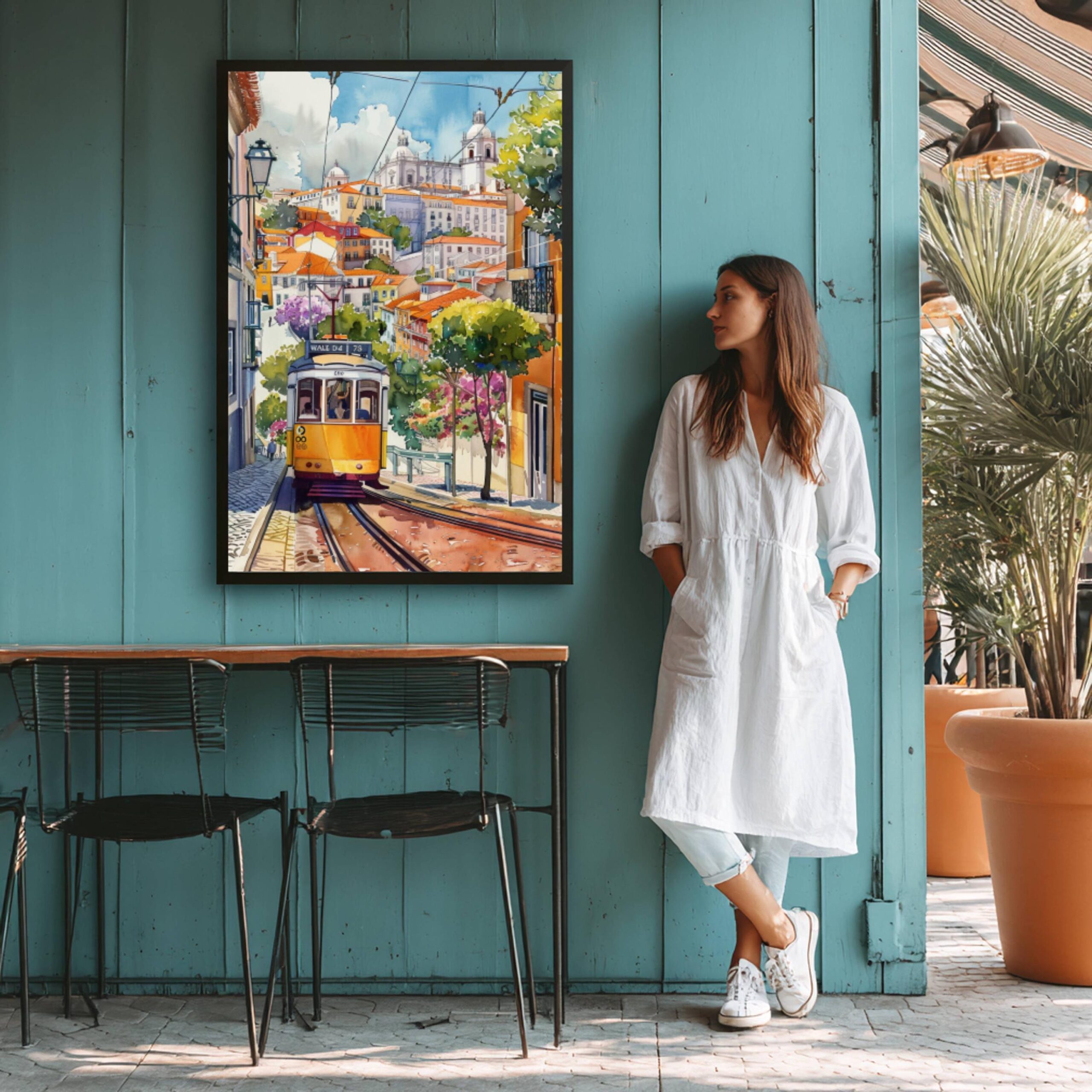 Lisbon Portugal Europe Watercolor: Vacation Travel Art Poster - Image 7