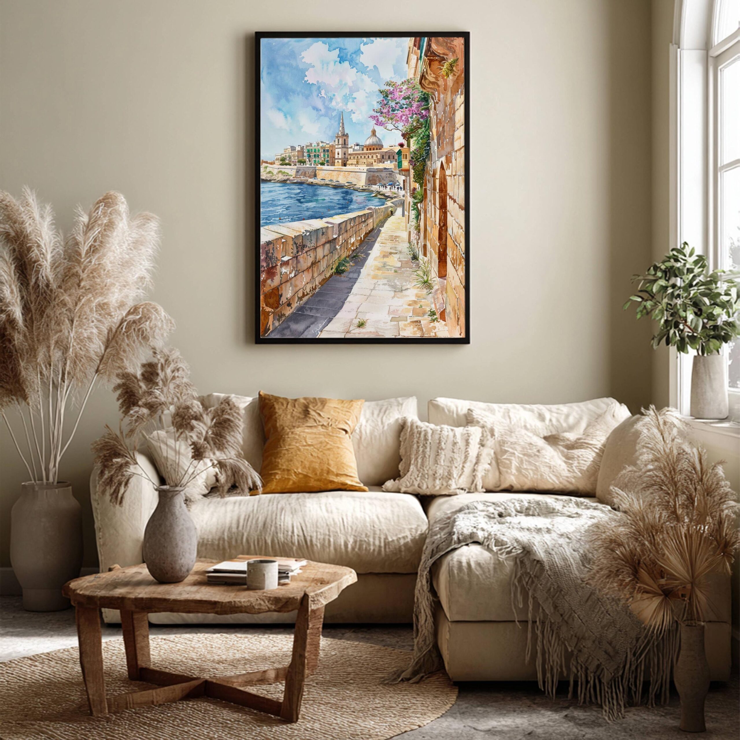 Island of Malta Europe Watercolor Print: Travel Art Poster - Image 7