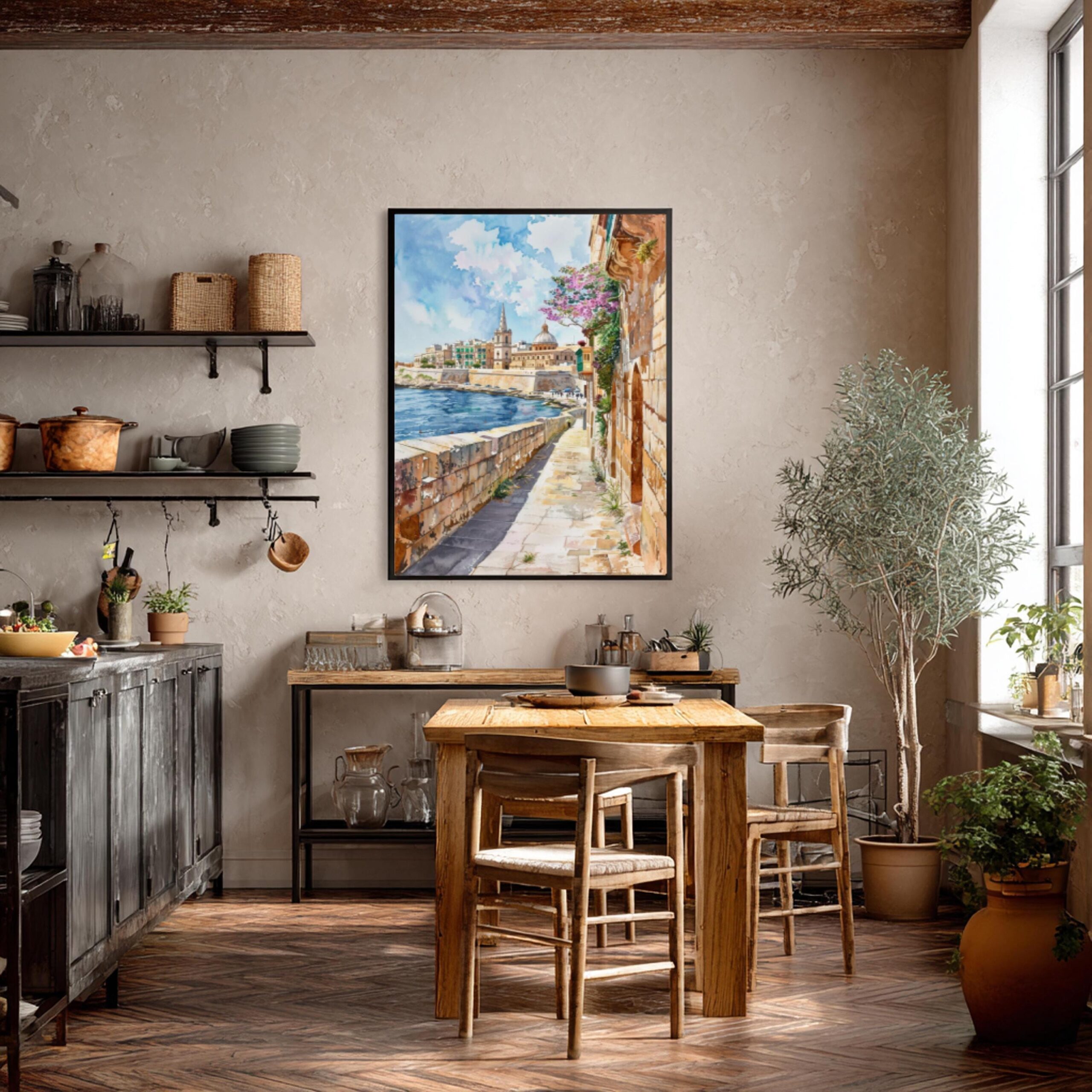 Island of Malta Europe Watercolor Print: Travel Art Poster - Image 9
