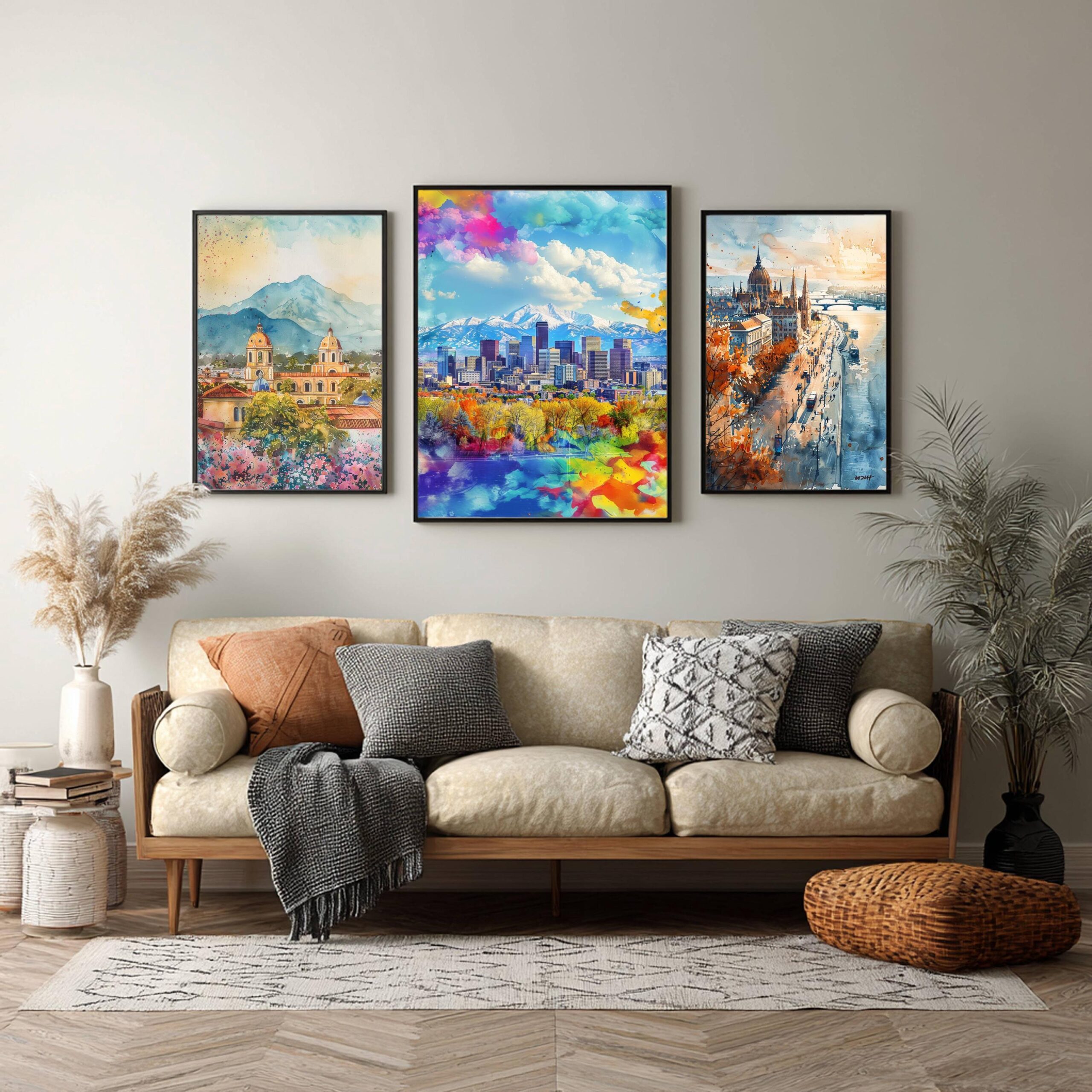 Denver CO Colorado USA Watercolor: Travel Art Poster - Image 5