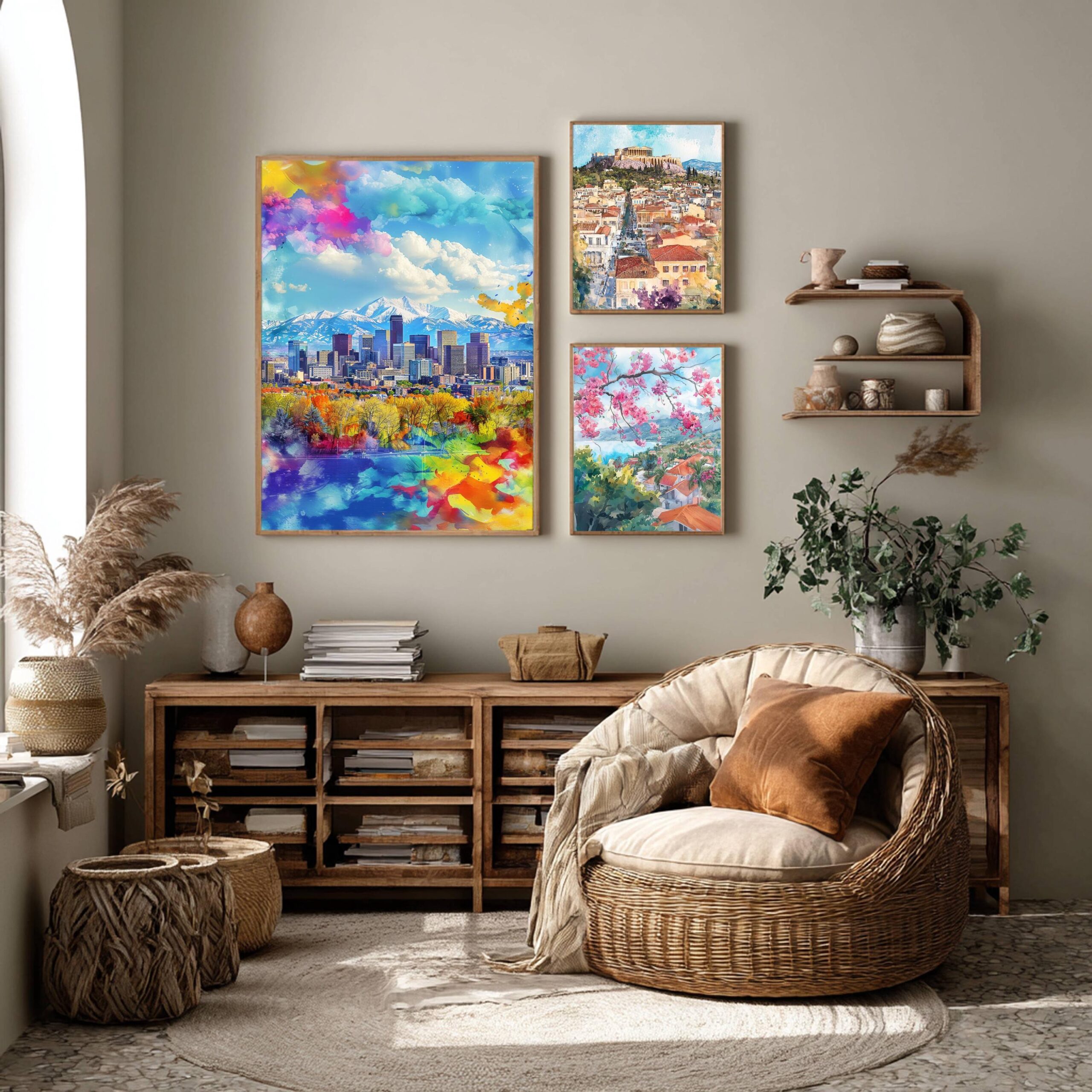 Denver CO Colorado USA Watercolor: Travel Art Poster - Image 6