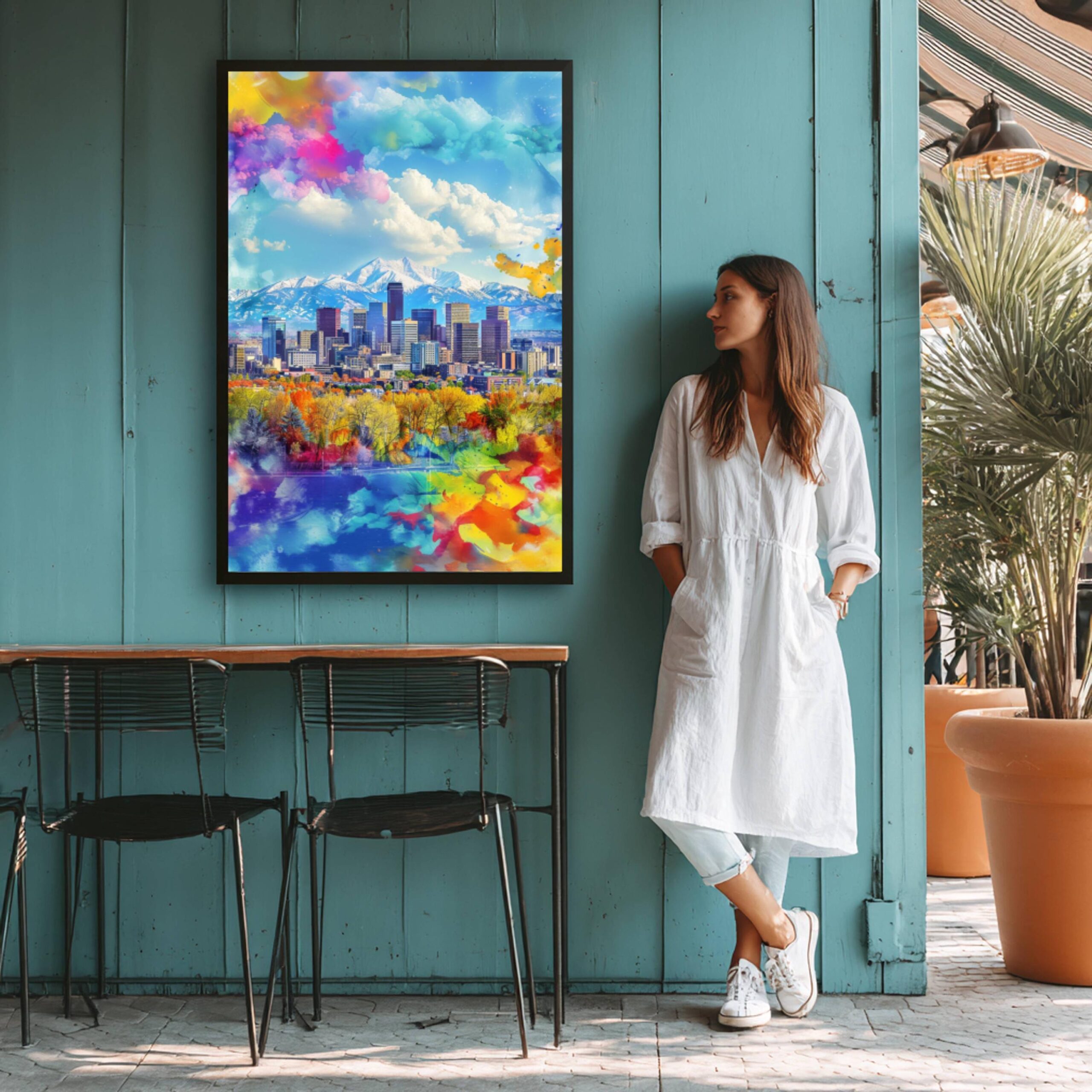 Denver CO Colorado USA Watercolor: Travel Art Poster - Image 4