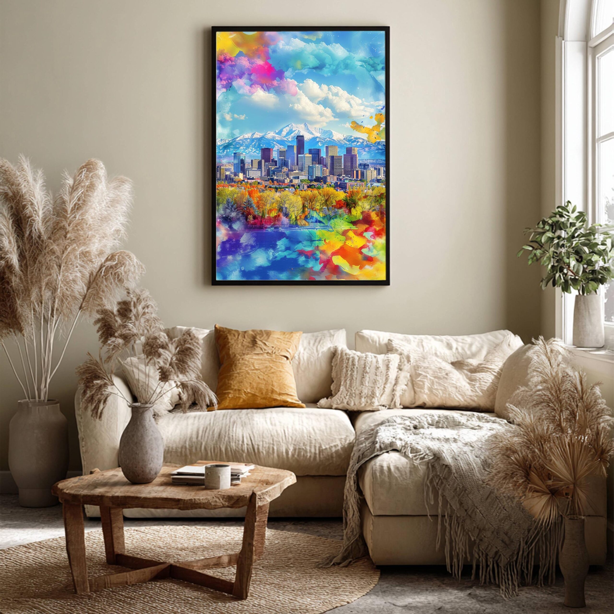 Denver CO Colorado USA Watercolor: Travel Art Poster - Image 7