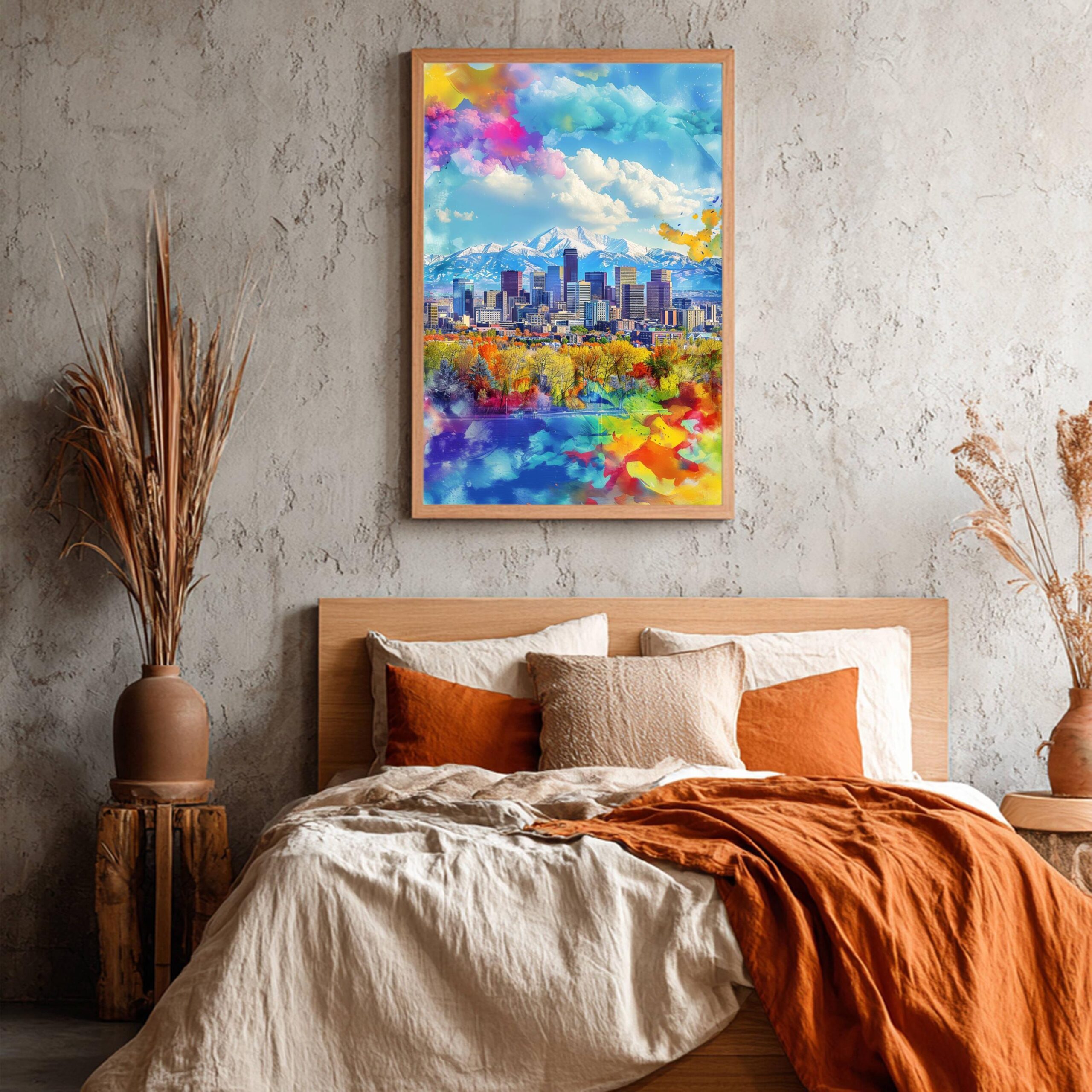 Denver CO Colorado USA Watercolor: Travel Art Poster - Image 8