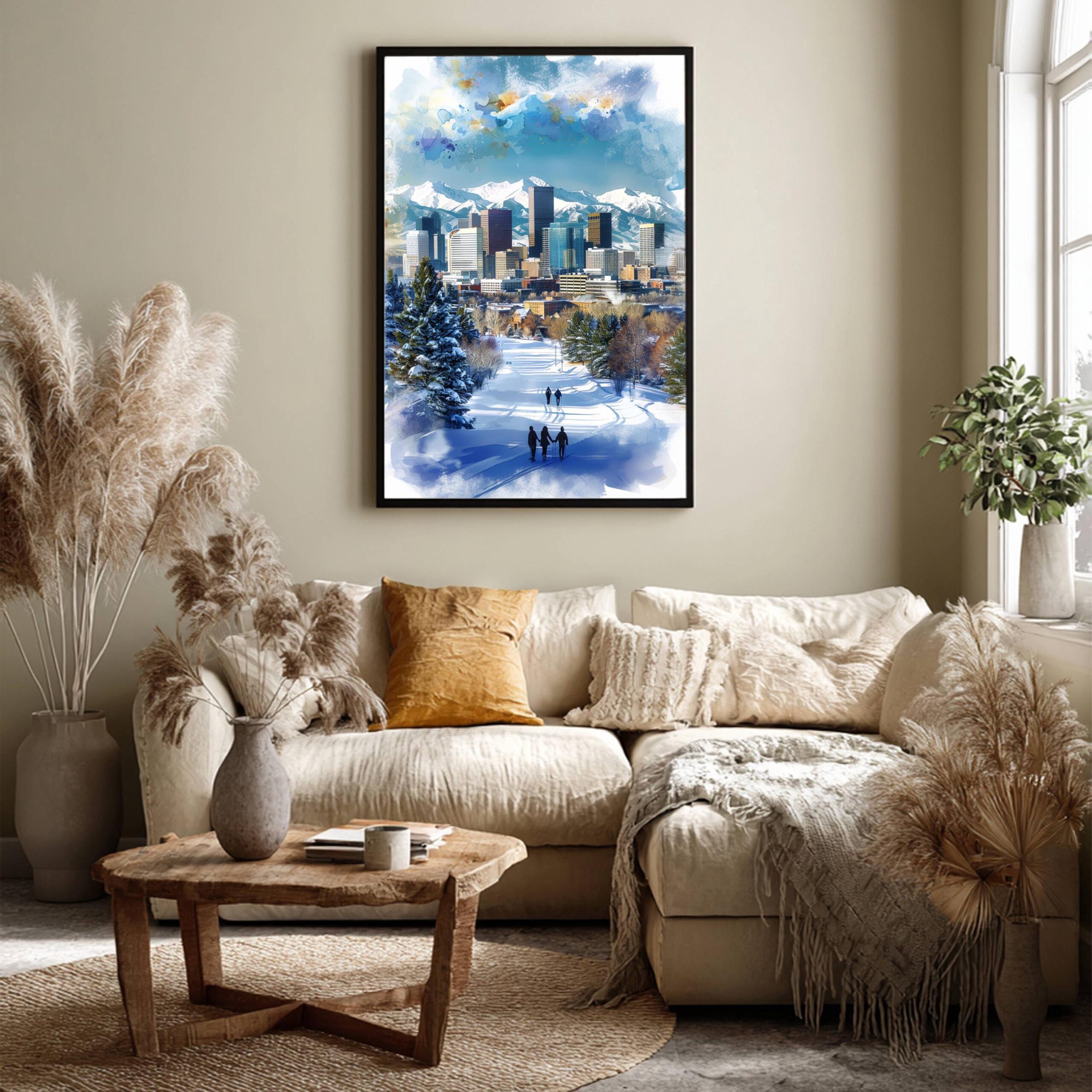 Denver CO Colorado USA Watercolor: Travel Art Poster - Image 7