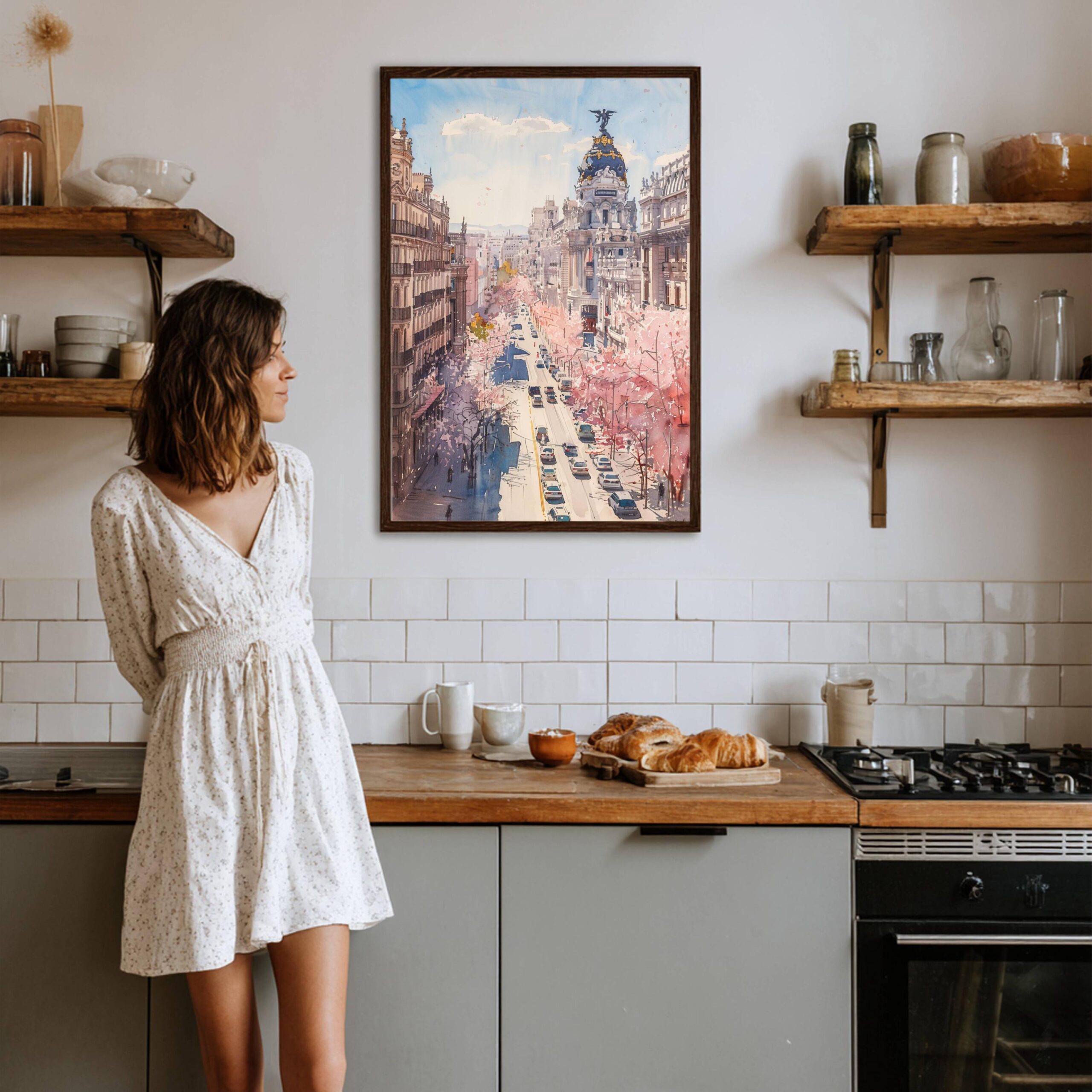 Madrid Spain Europe Watercolor: Travel Poster - Image 4