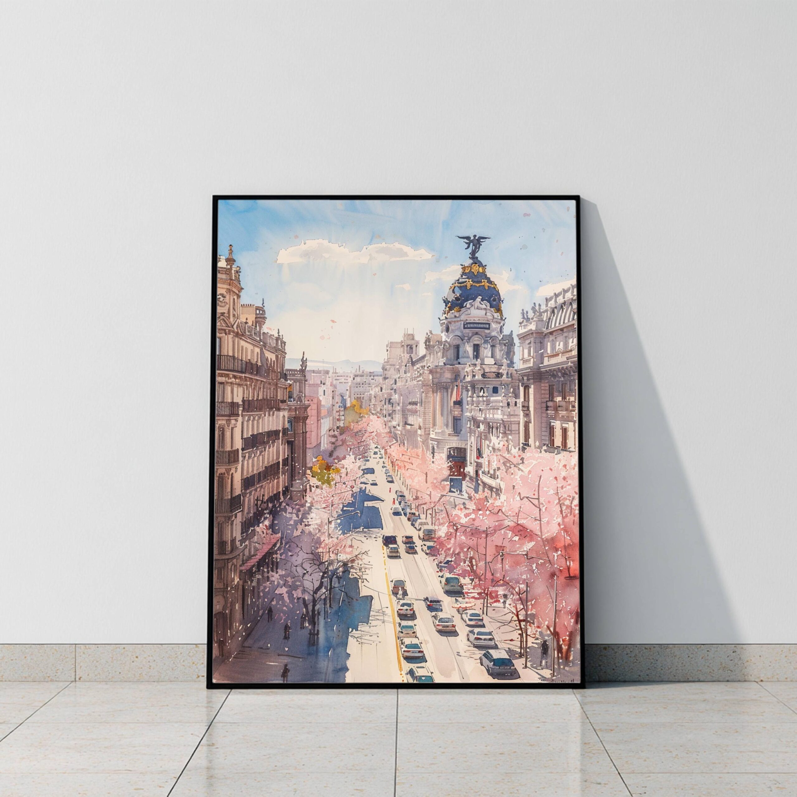 Madrid Spain Europe Watercolor: Travel Poster - Image 10