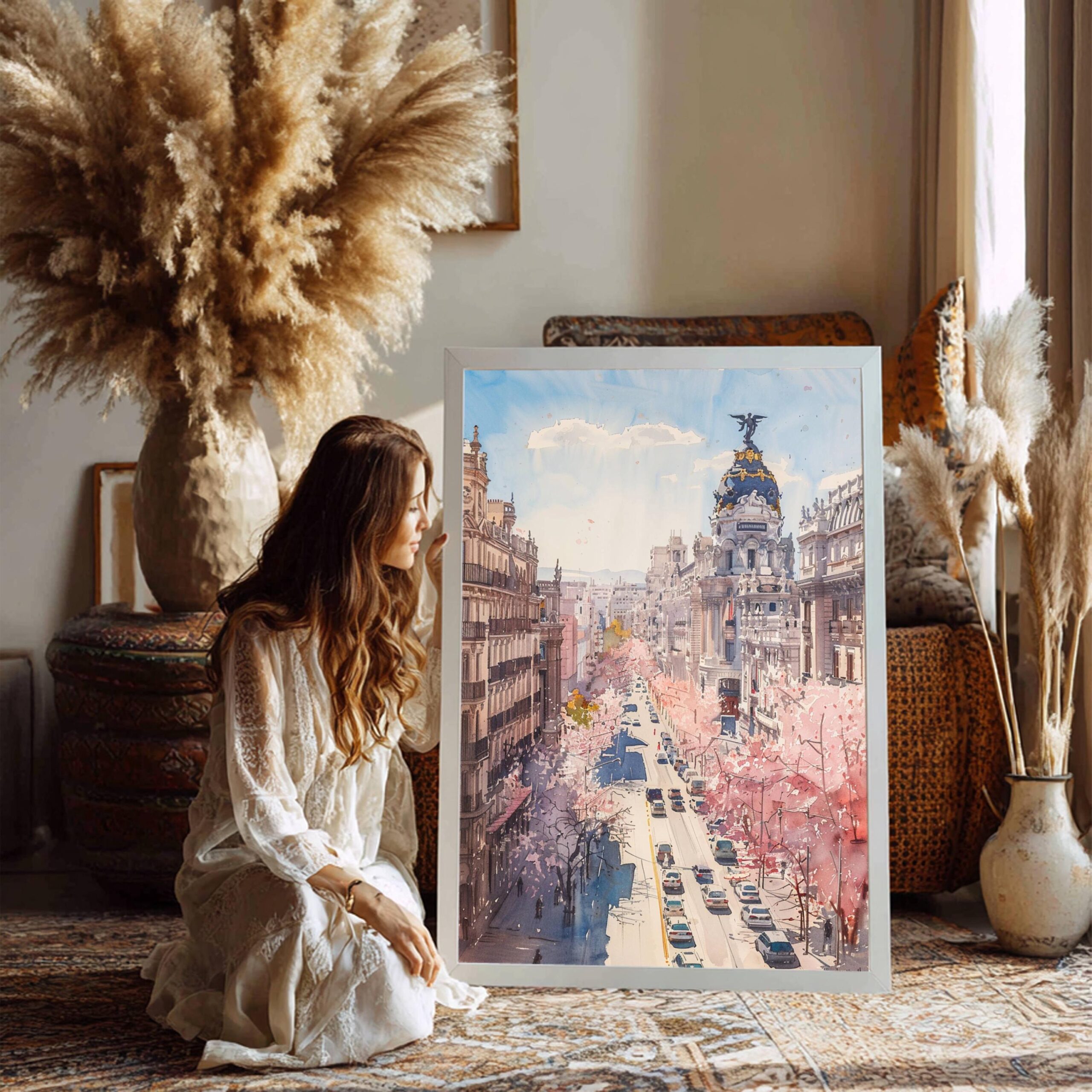 Madrid Spain Europe Watercolor: Travel Poster - Image 3