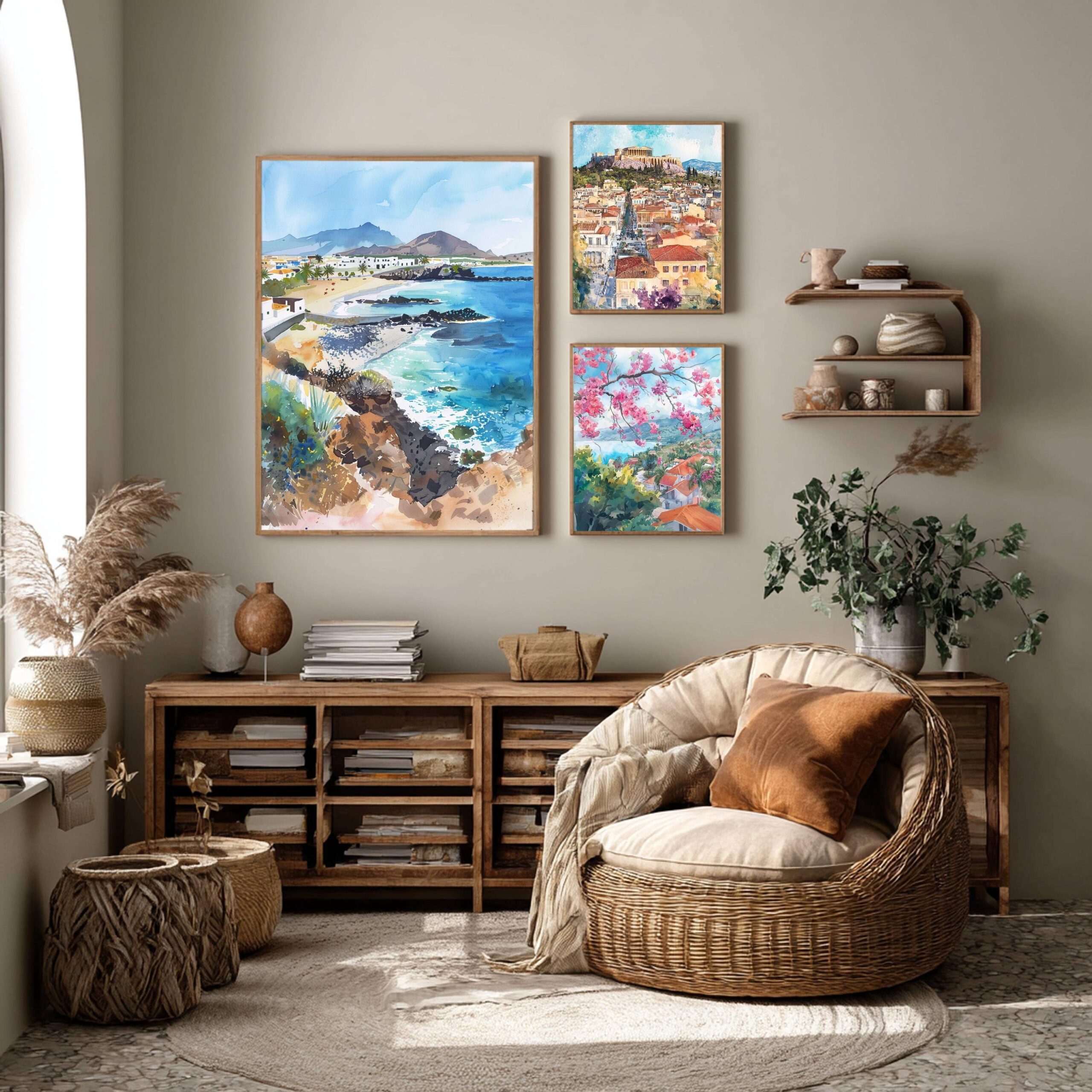 Fuerteventura Island Canary Islands Spain Watercolor: Travel Art Poster - Image 6