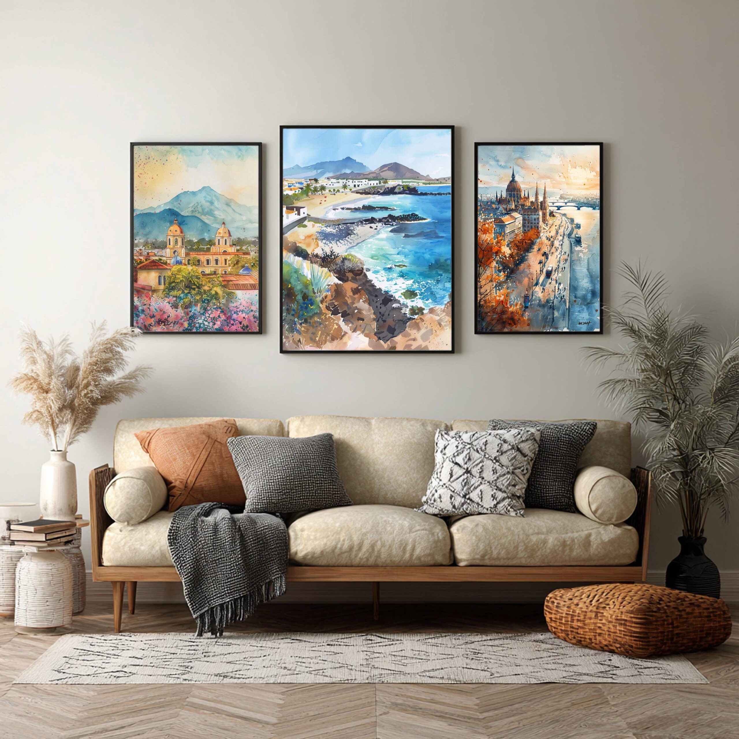 Fuerteventura Island Canary Islands Spain Watercolor: Travel Art Poster - Image 5